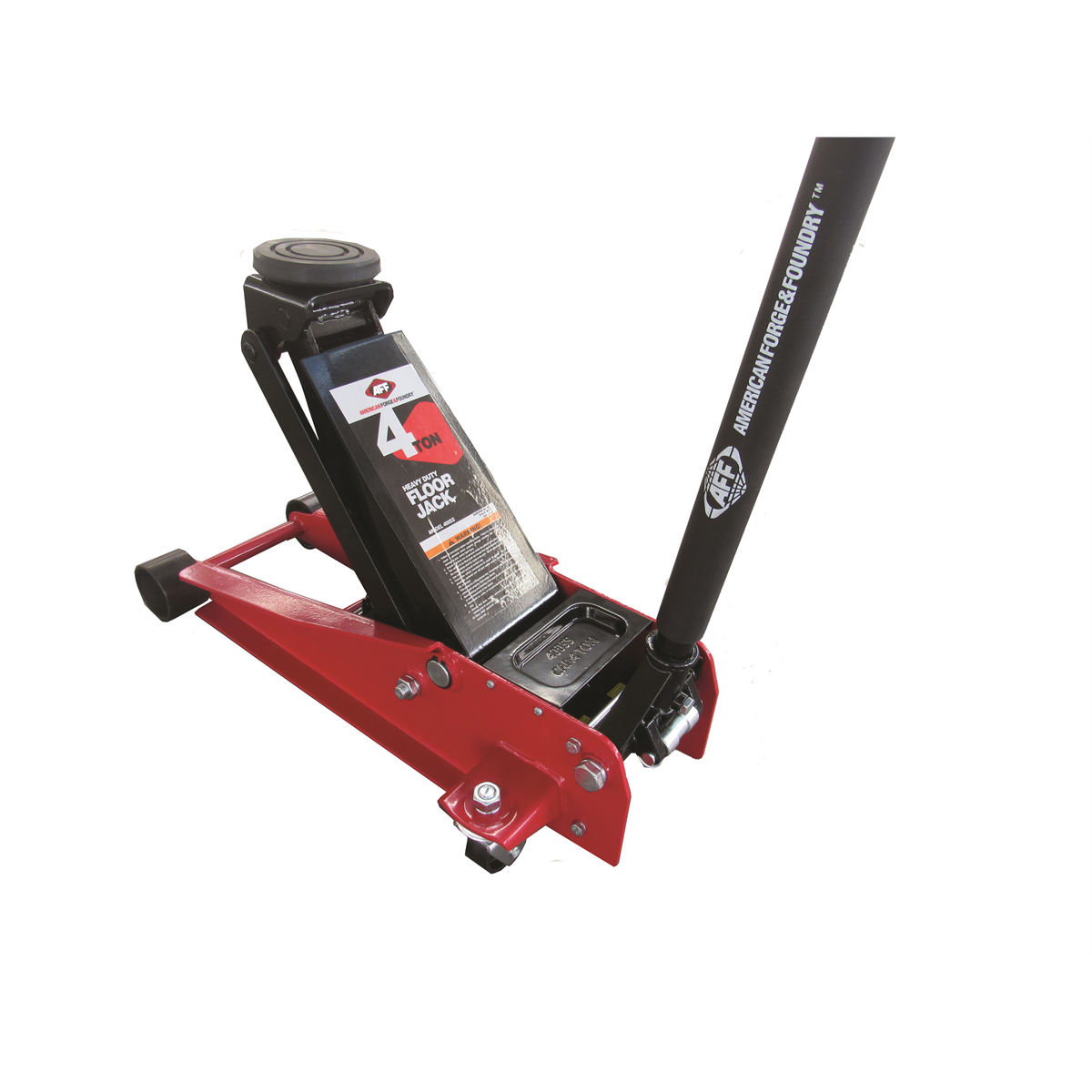 American Forge & Foundry Service Jack - 4 Ton Capacity - Lightning™ Lift - Short Chassis - 2 pc Handle - 4.3" Min H to 20.5" Max H - Heavy Duty