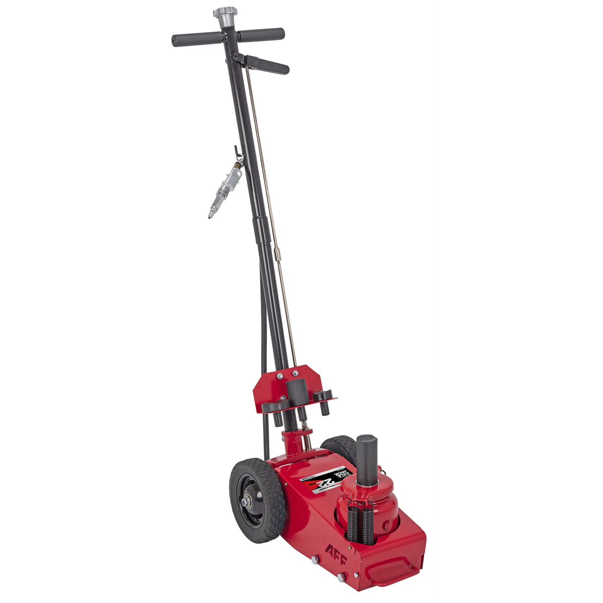American Forge & Foundry Axle Jack - 22 Ton Capacity - Air/Hydraulic - Spring Return - w/ 3 pc Ext Kit & 2 pc Handle