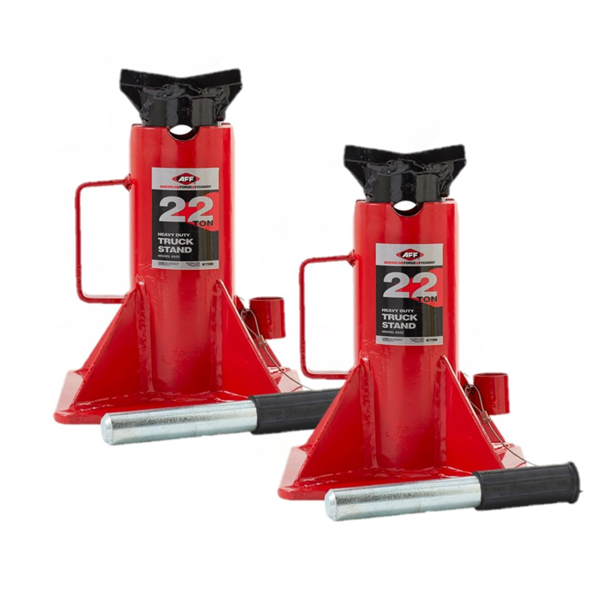 American Forge & Foundry Jack Stands - 22 Ton Capacity - Pin Style - Pair