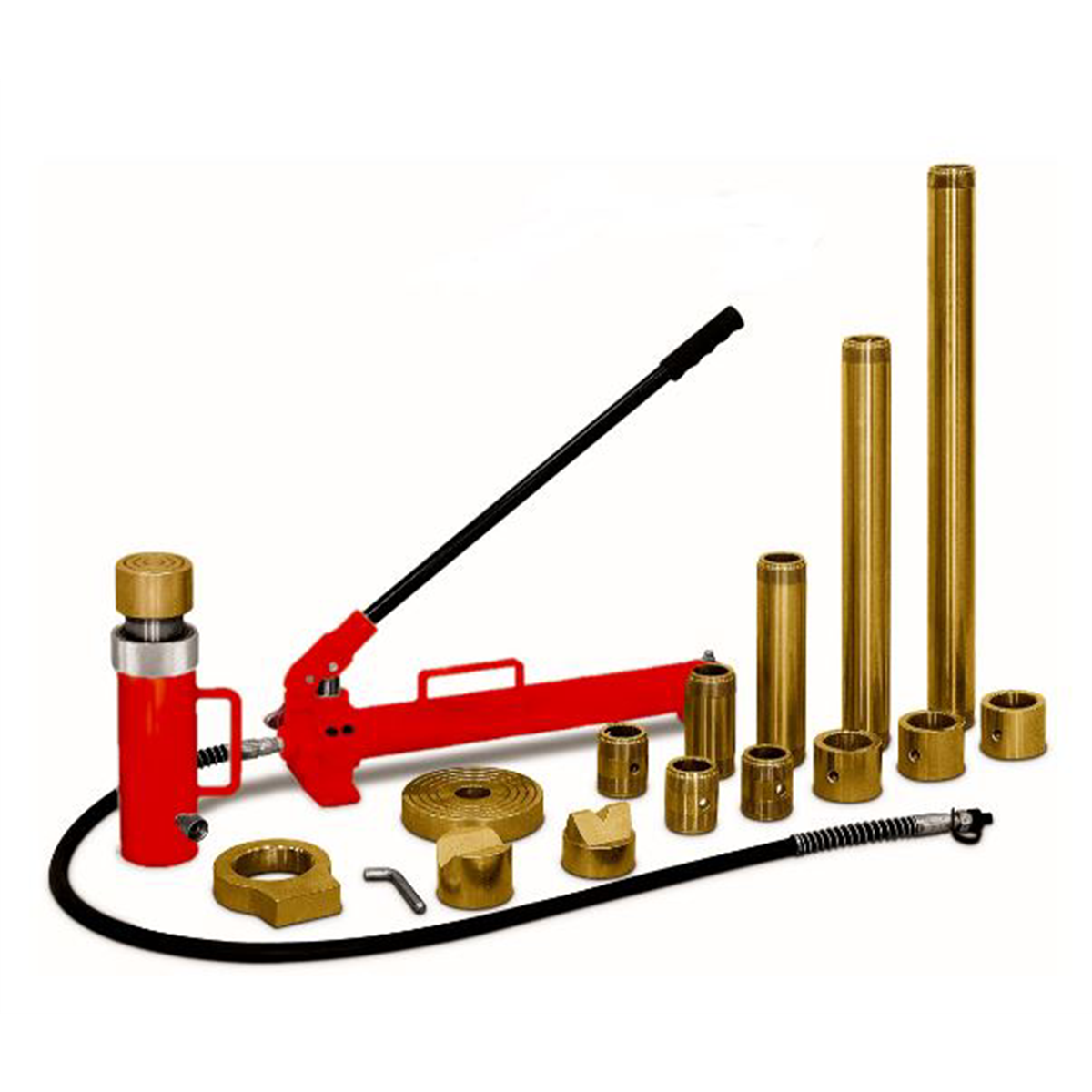 American Forge & Foundry Collision & Body Repair Kit - 10 Ton Capacity - 21 pc Kit - With 2 Speed Quick Pump - Includes Pressure Guage - SUPER DUTY