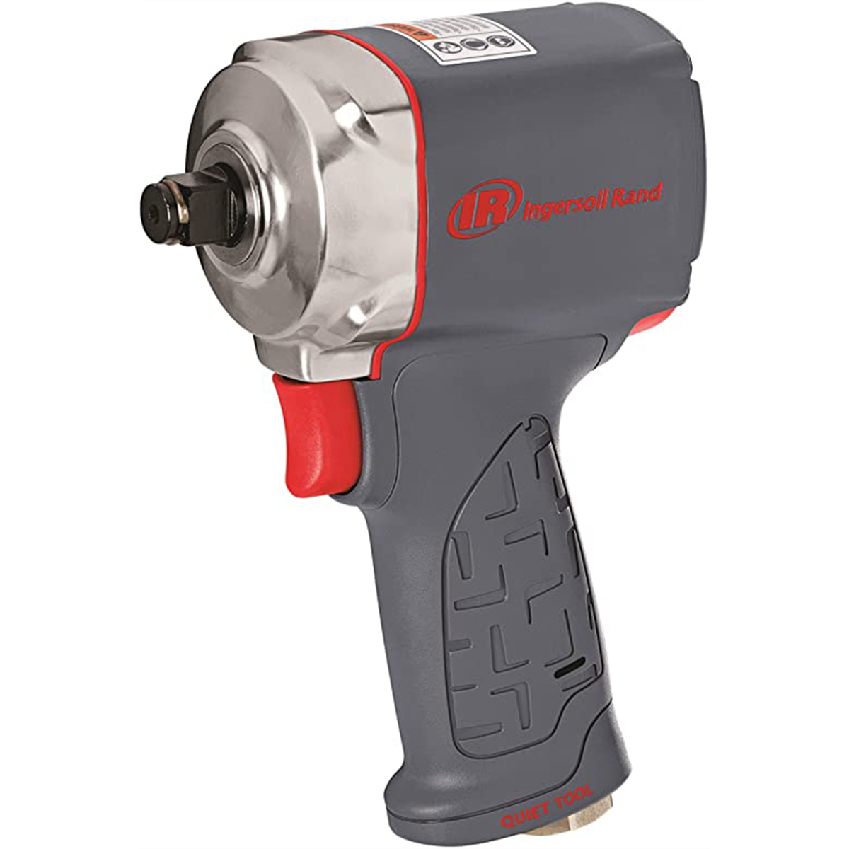 Ingersoll Rand 1/2 Inch Ultra Compact Air Impact Wrench, Quiet, 640 ft-lb Torque, Friction Ring Retainer, Pistol Grip