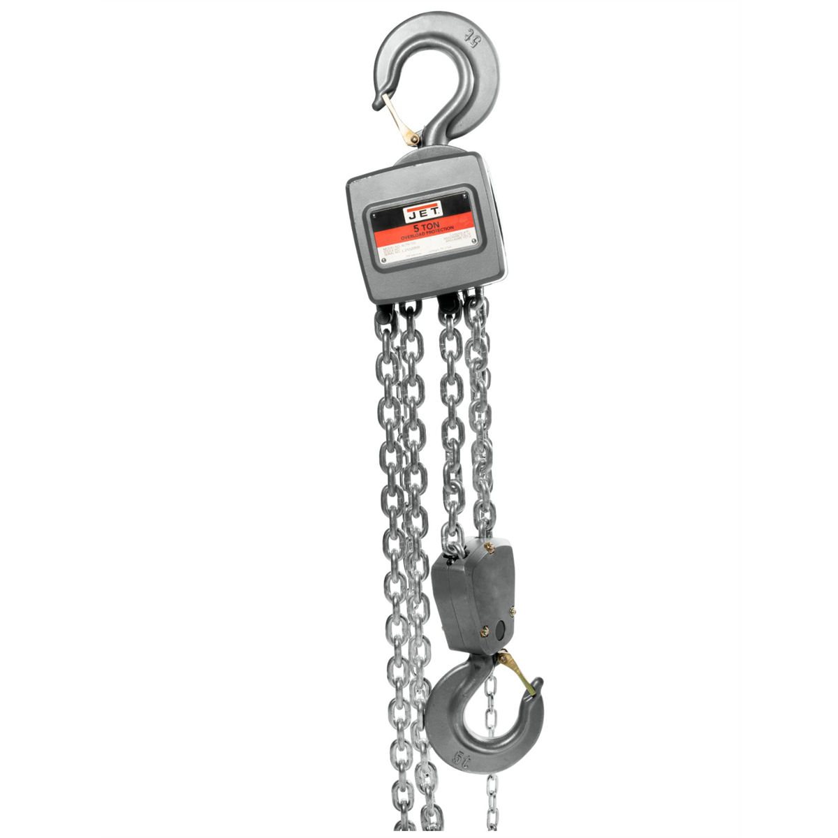 Jet Tools 5-Ton Aluminum Hand Chain Hoist with 20' Lift - AL100-500-20