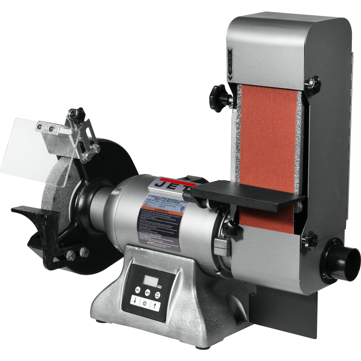 Jet Tools 8" V-SPEED INDUSTRIAL GRINDER & 4"X 36" SER
