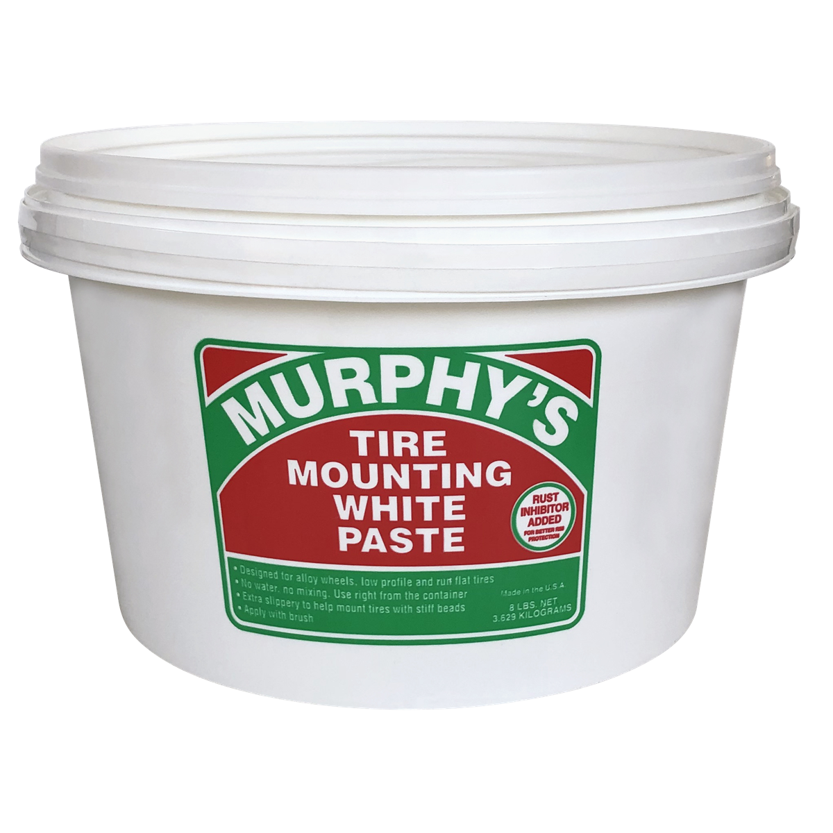 JTM PRODUCTS INC Murphy's Tire Mounting White Paste with Rust Inhibitor 8lb Low Profile Pail