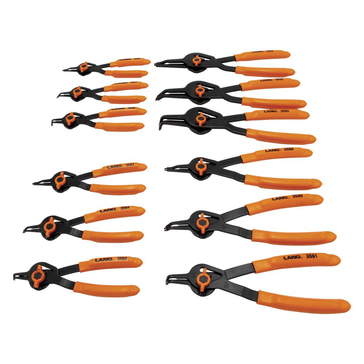 Lang Tools (Kastar) 12pc Quick Switch Snap Ring Pliers