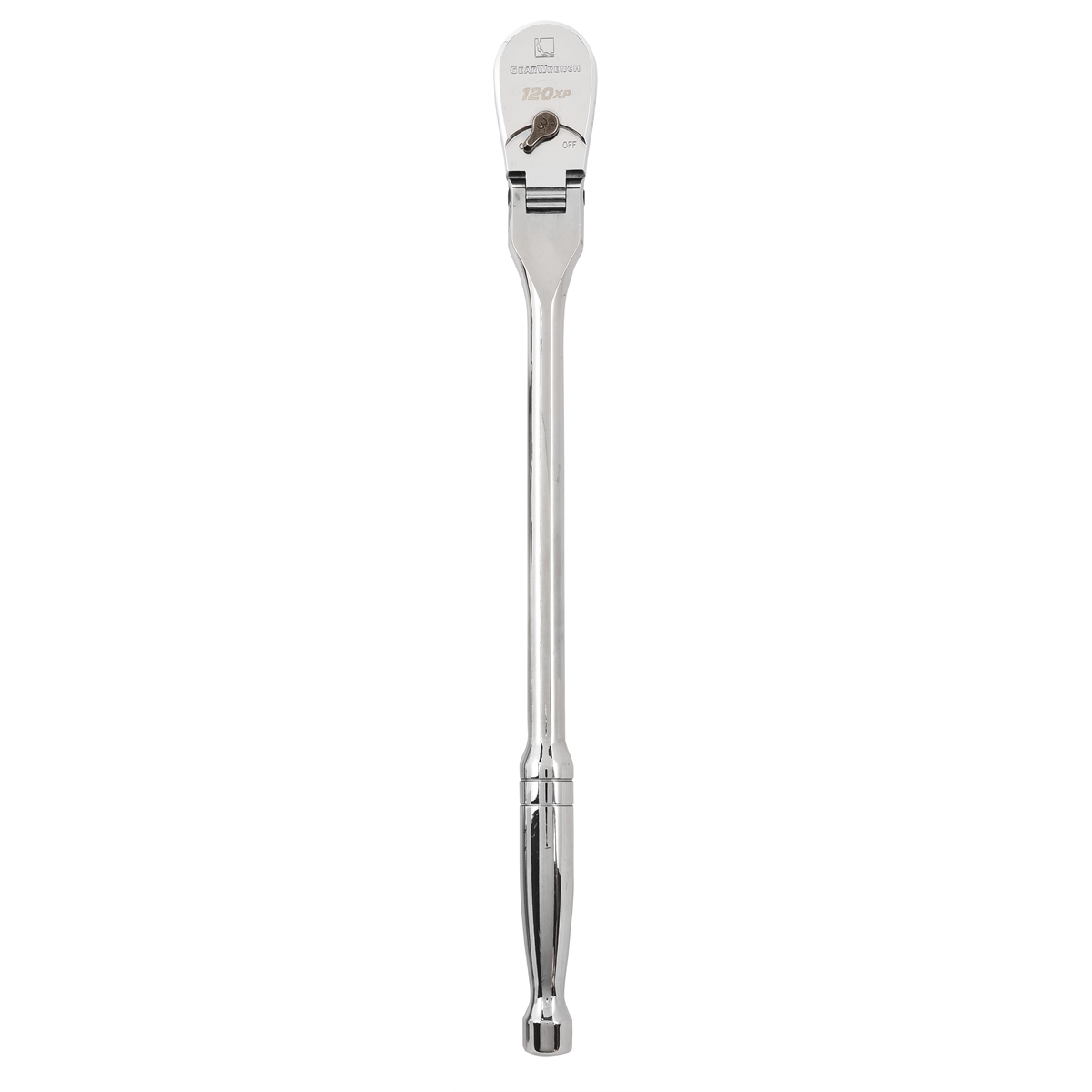 GearWrench 1/2 Inch Drive 120XP Full Polish Chrome Flex Head Teardrop Ratchet