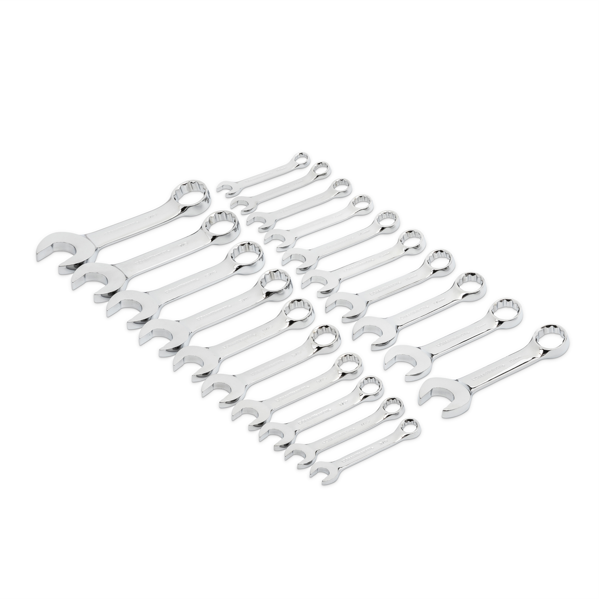 GearWrench 20 Piece 12 Point Stubby Combination SAE/Metric Wrench Set