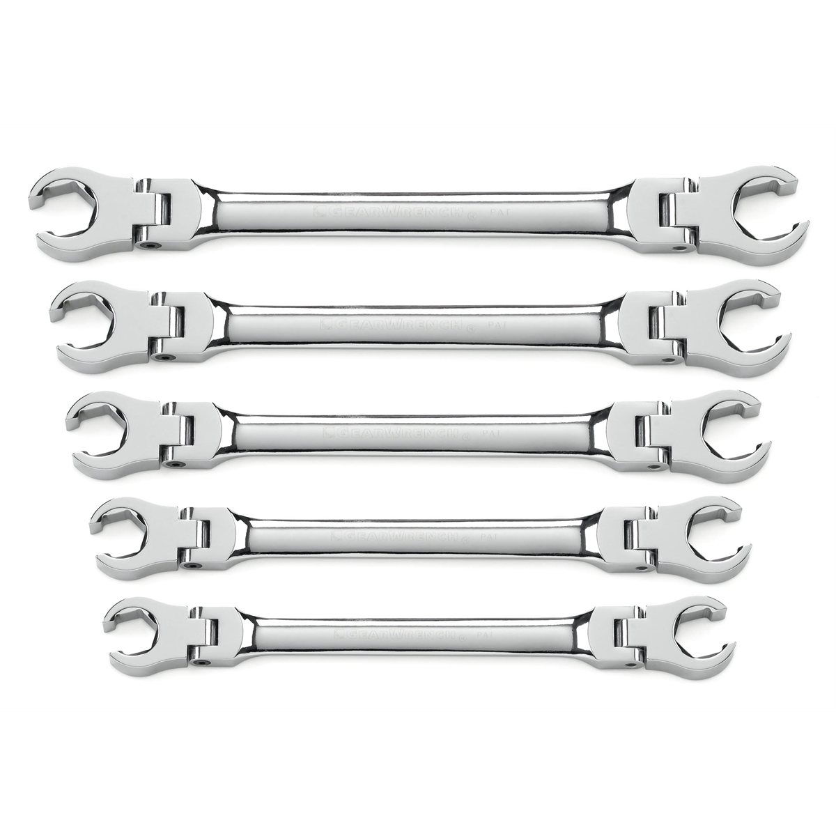 GearWrench 5 Piece Flex Head Flare Nut SAE Wrench Set