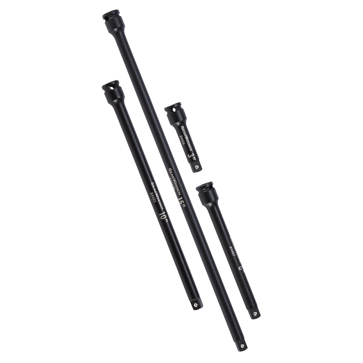 GearWrench 4 Piece 3/8 Inch Drive Impact Extension Set 3 Inch, 6 Inch, 10 Inch & 15 Inch