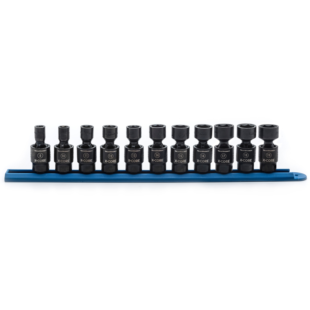 GearWrench 11 Piece 3/8 Inch Drive 6 Point Standard X-Core Pinless Universal Impact Metric Socket Set
