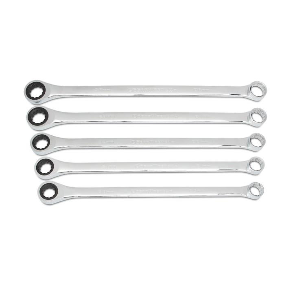 GearWrench 5 Piece 72-Tooth 12 Point XL GearBox Double Box Ratcheting Metric Wrench Add-On Set