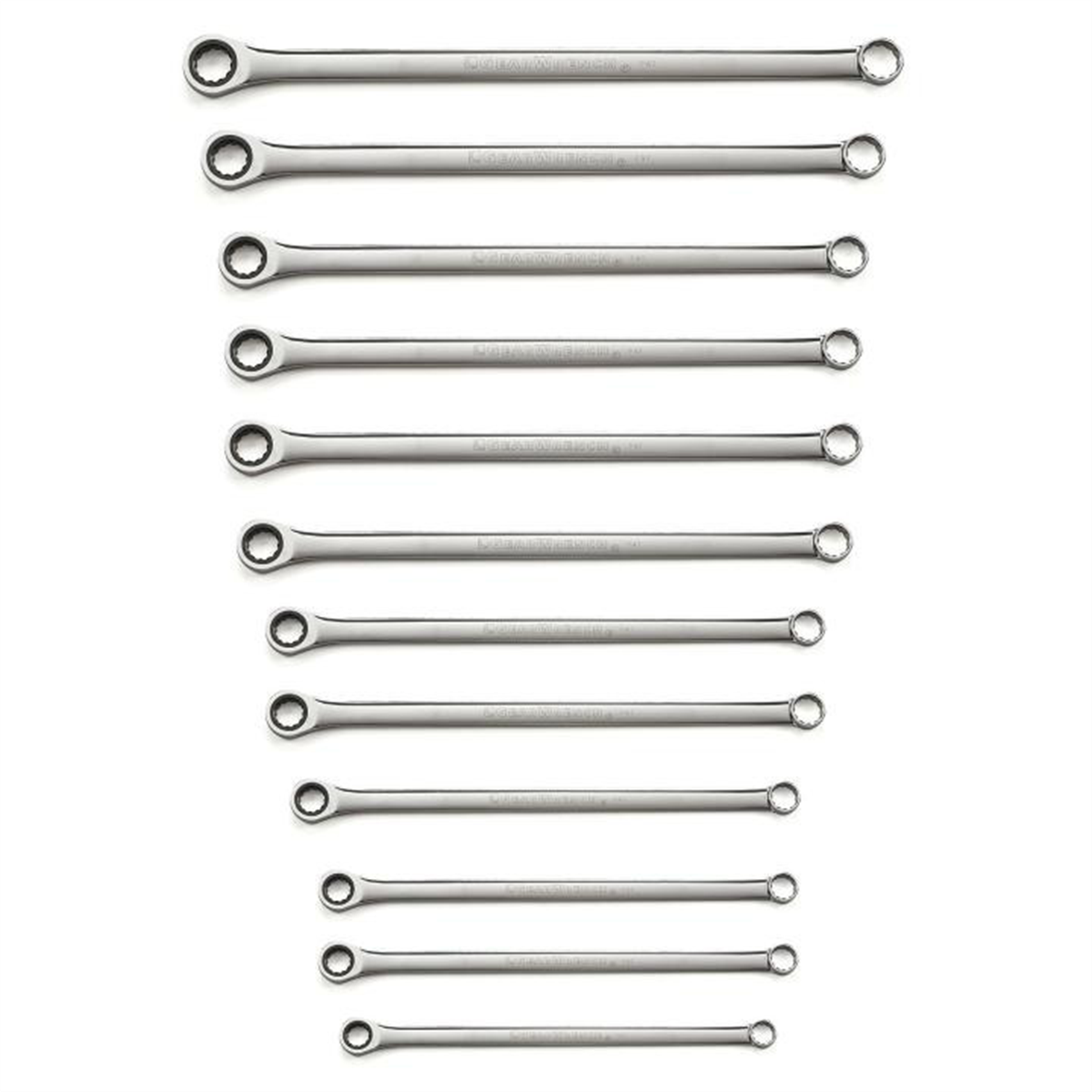 GearWrench 12 Piece 72-Tooth 12 Point XL GearBox Double Box Ratcheting Metric Wrench Set