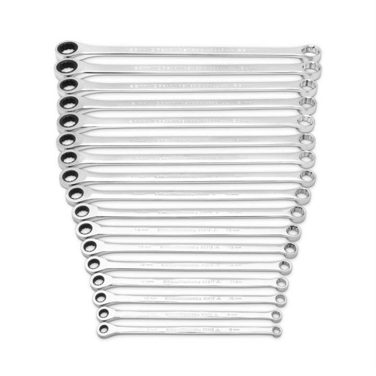 GearWrench 17 Piece 72-Tooth 12 Point XL GearBox Double Box Ratcheting Metric Wrench Set