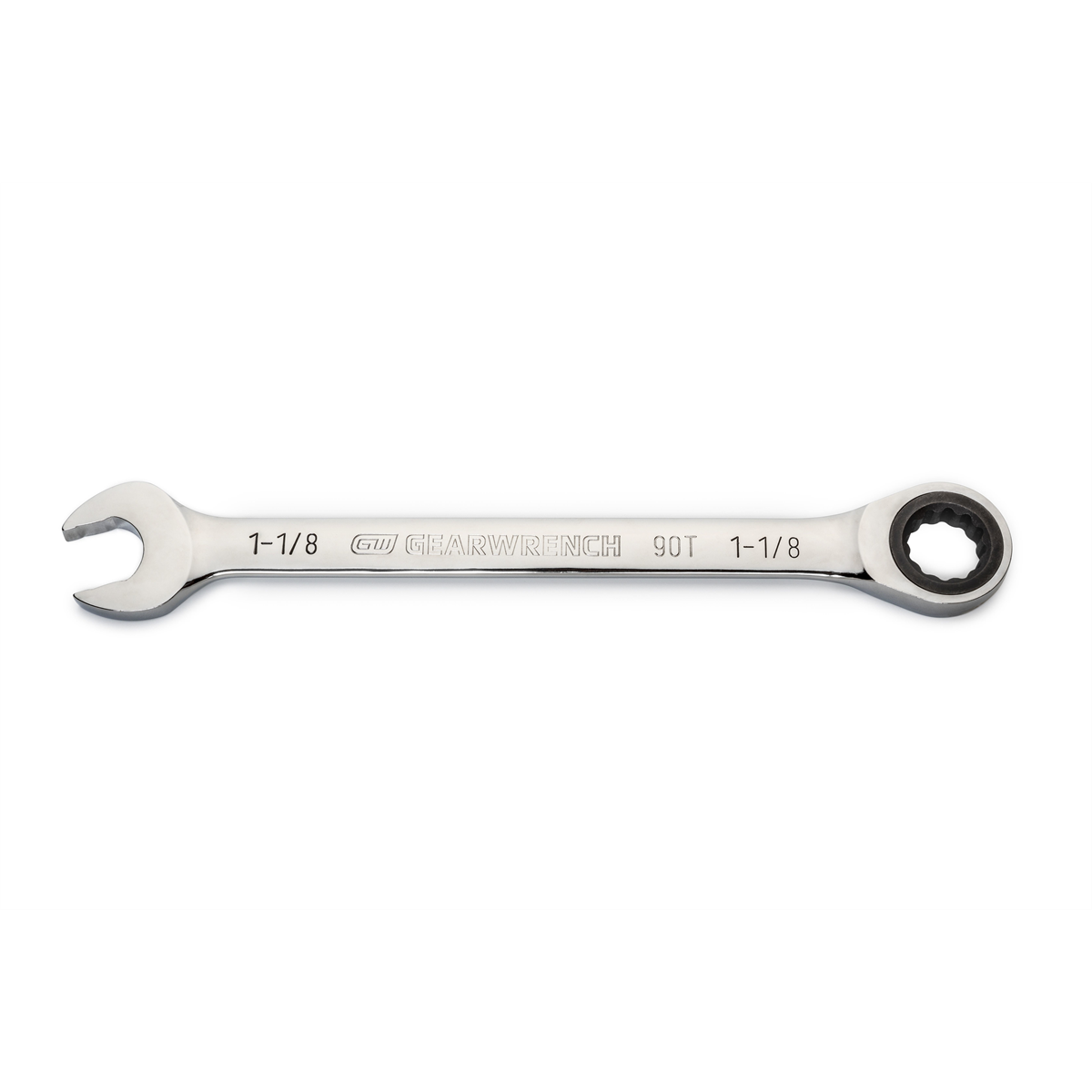 GearWrench 1-1/8 Inch 90-Tooth 12 Point Ratcheting Combination Wrench