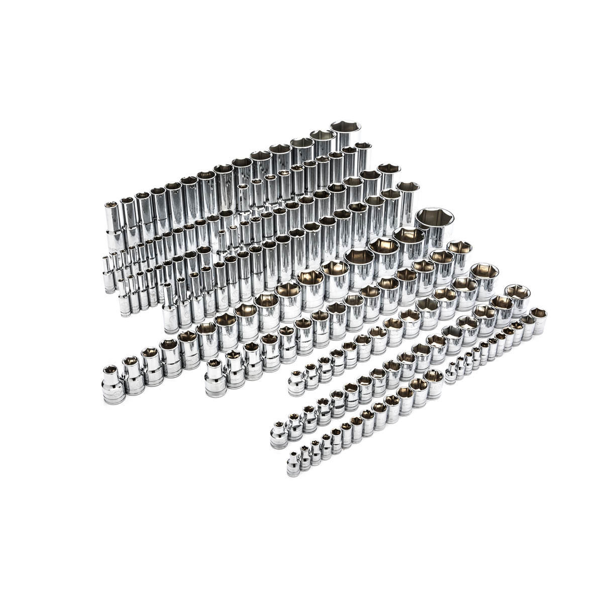 GearWrench 163 Piece 1/4 Inch, 3/8 Inch & 1/2 Inch Drive 6 Point Standard and Deep SAE/Metric Master Socket Set
