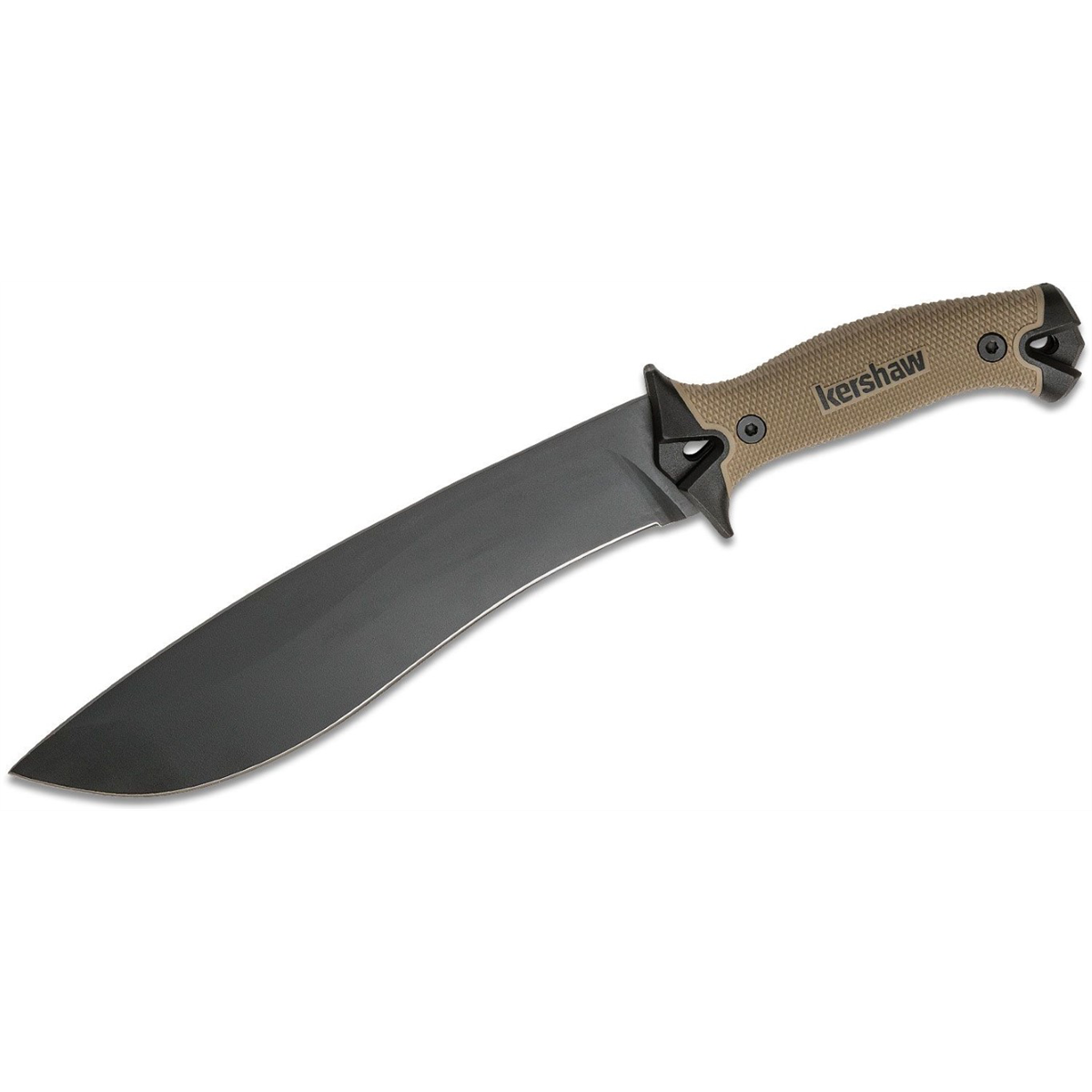 Kershaw Camp 10 Recurve Fixed Blade Machete with Nylon Sheath - Tan/Black