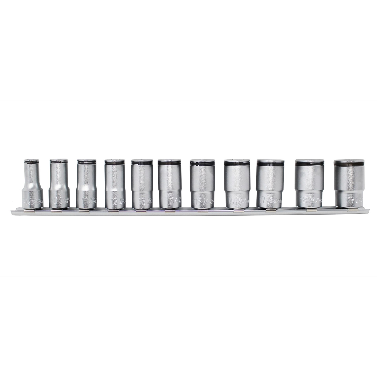 Ko-ken USA Special 3/8 Sq. Dr. Semi-Deep Socket set 8-19mm Nut Grip 11 pieces