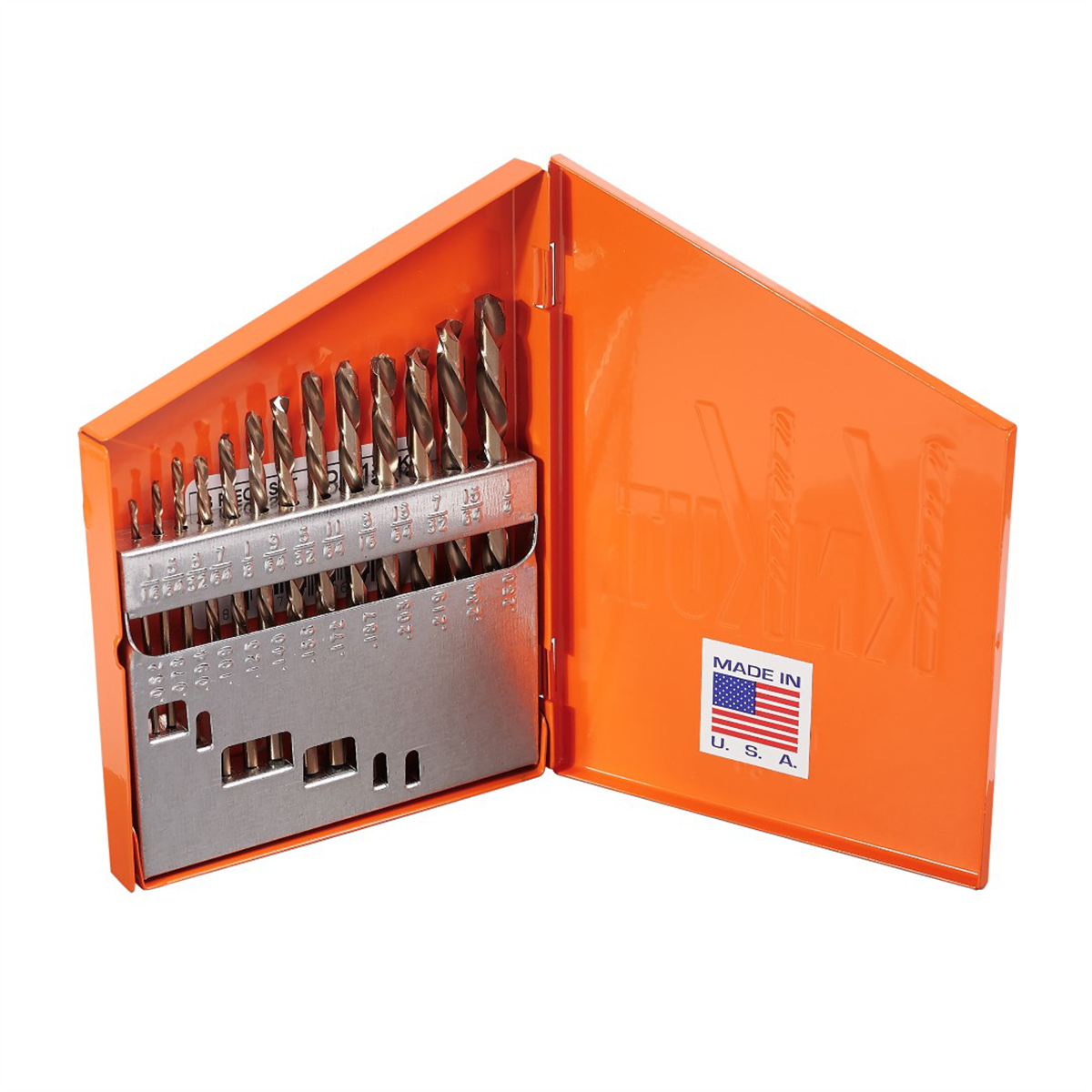 KnKut KnKut 13 Piece Left Hand Jobber Length Drill Bit Set 1/16"-1/4" by 64ths
