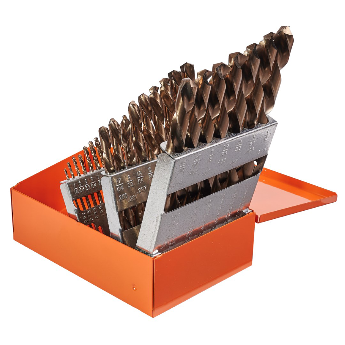 KnKut KnKut 29 Piece Left Hand Jobber Length Drill Bit Set 1/16"-1/2" by 64ths