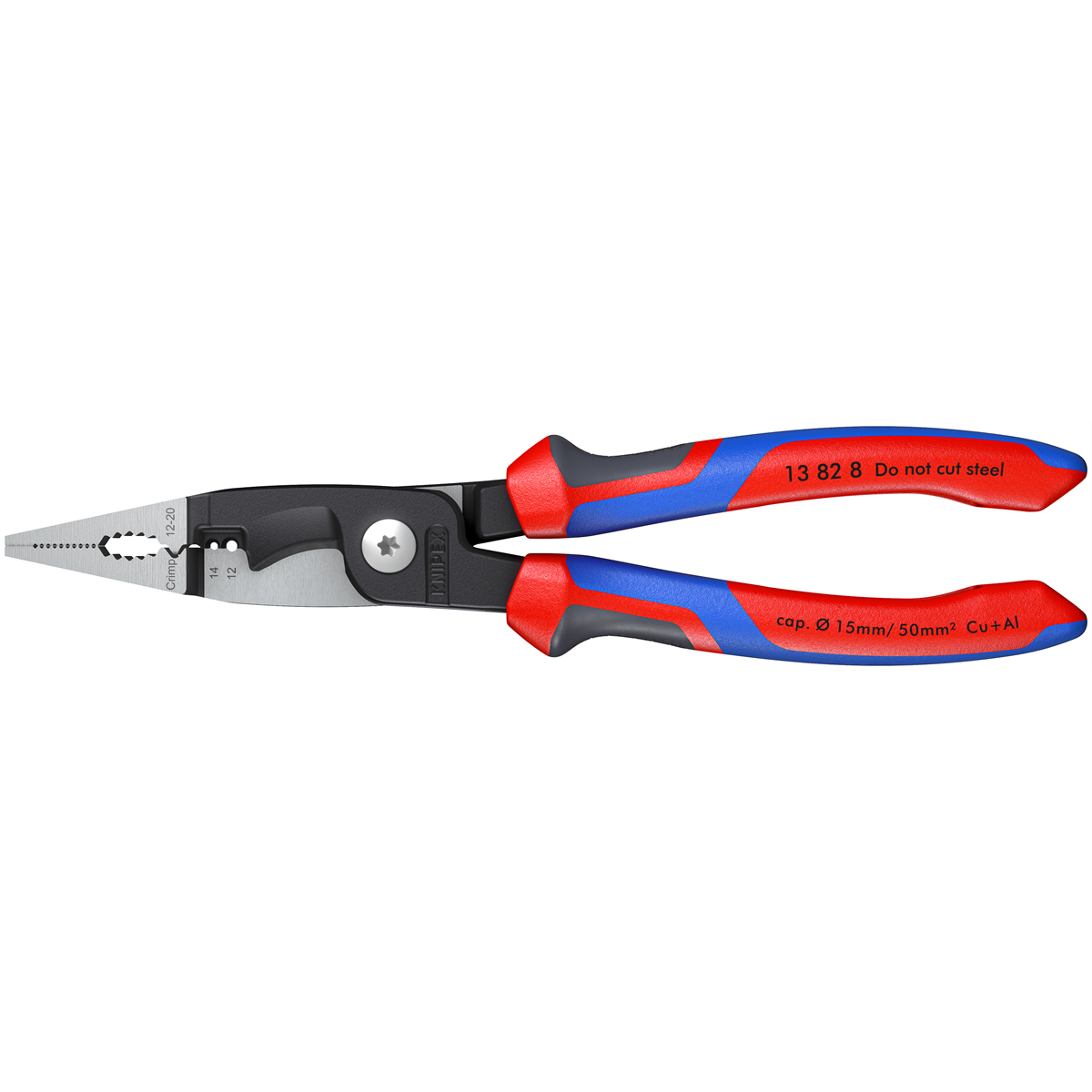 Knipex 8" 6-in-1 Electrical Installation Pliers 12 and 14 AWG