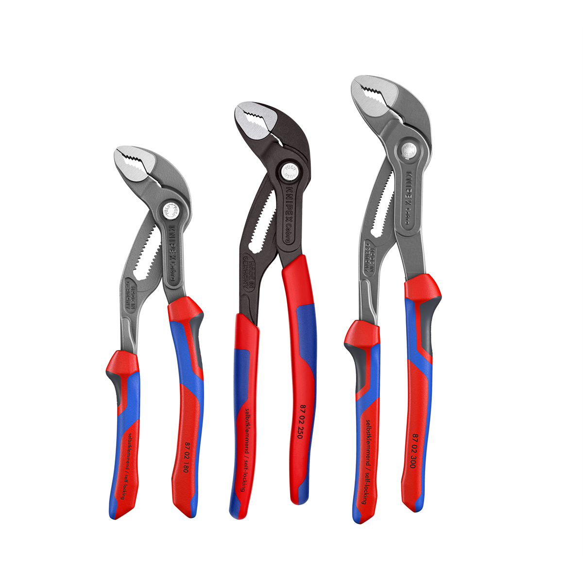Knipex 3 Pc Cobra® Water Pump Pliers Set (7 1/4", 10", 12")