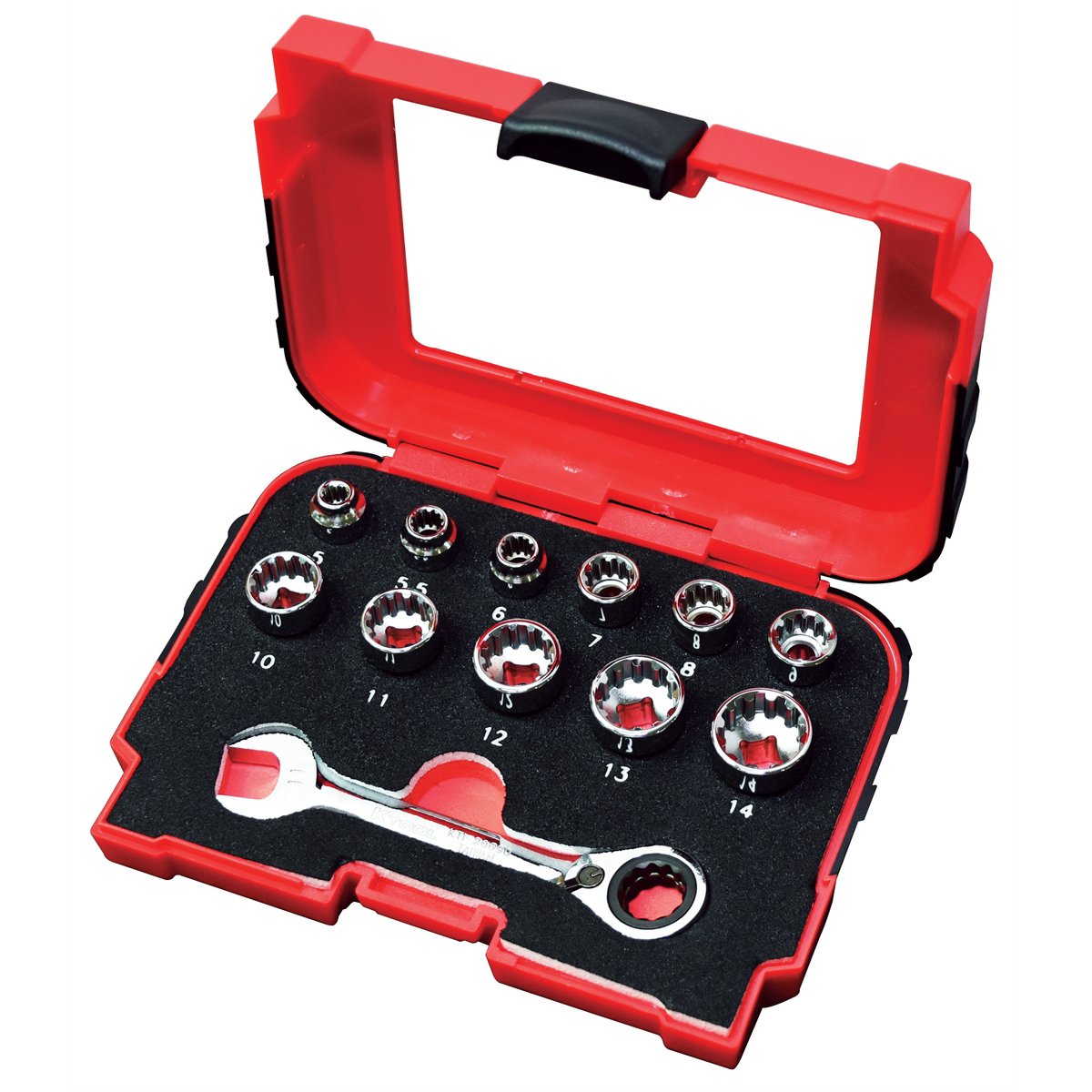K Tool International Socket Set 12 pc 1/4 in. Spline Multi Plus Close Qtr