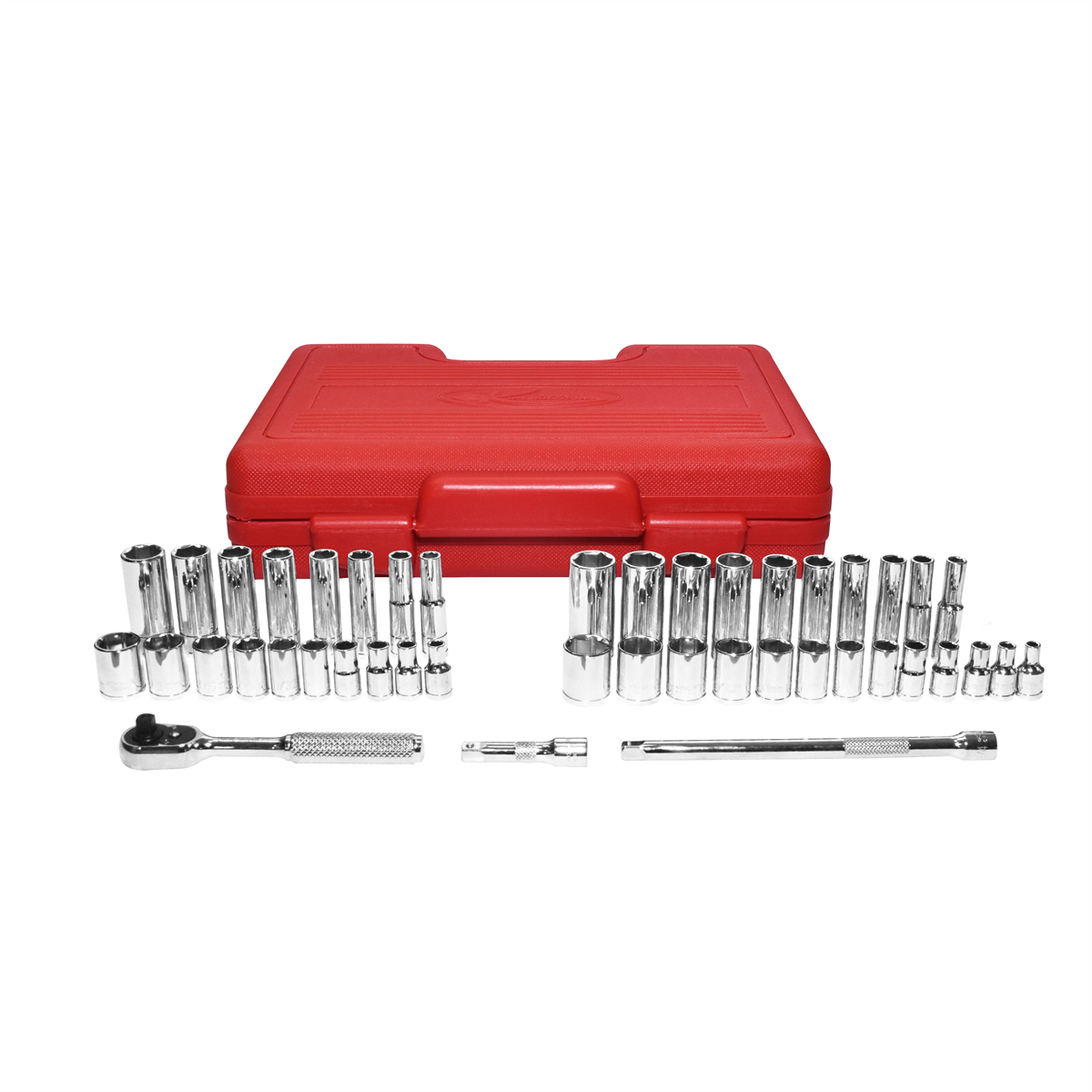 K Tool International Socket Set SAE and Metric 6 pt. 1/4 in. Dr 44 Pieces