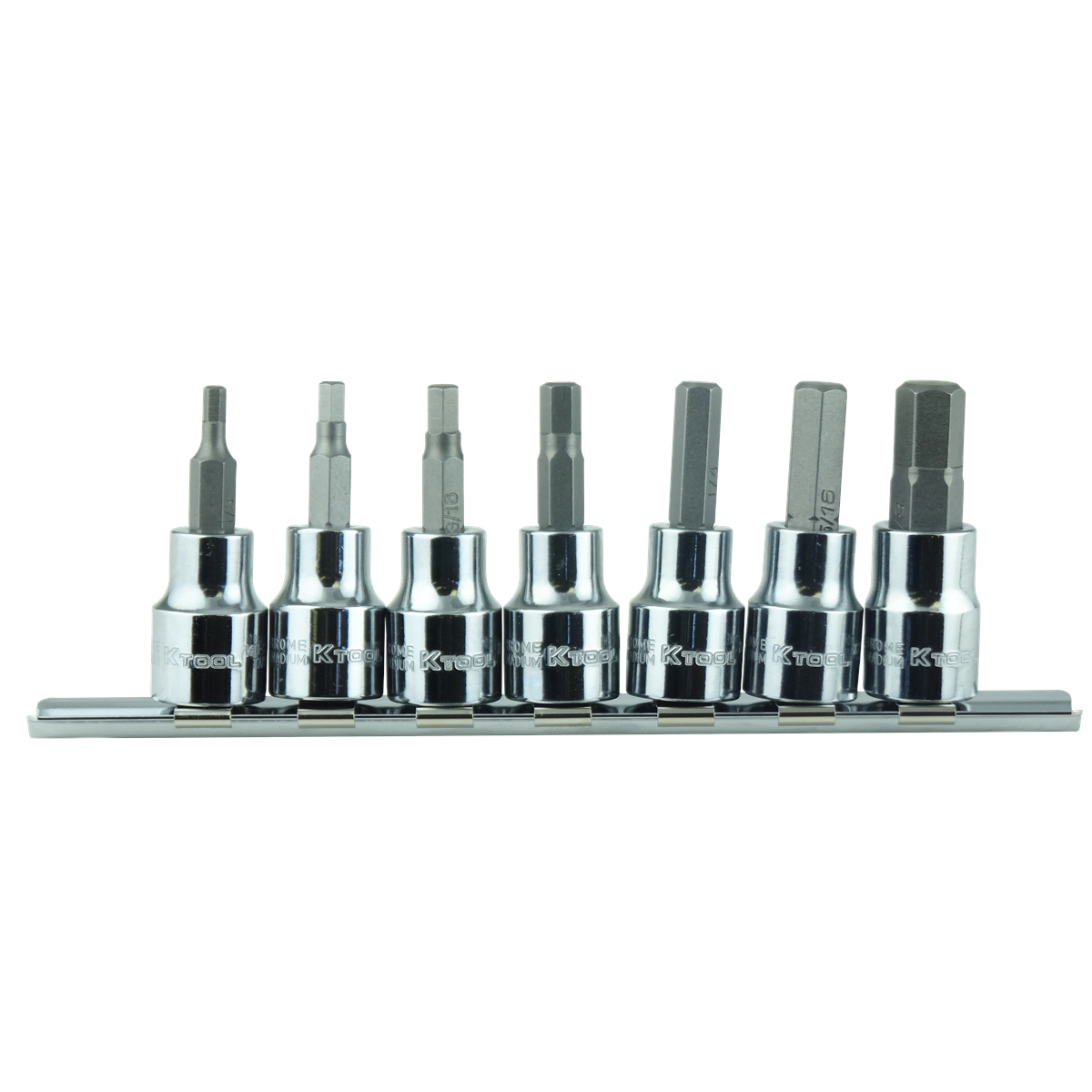 K Tool International SOC HEX BIT SET 3/8" DR 7 PC. SAE