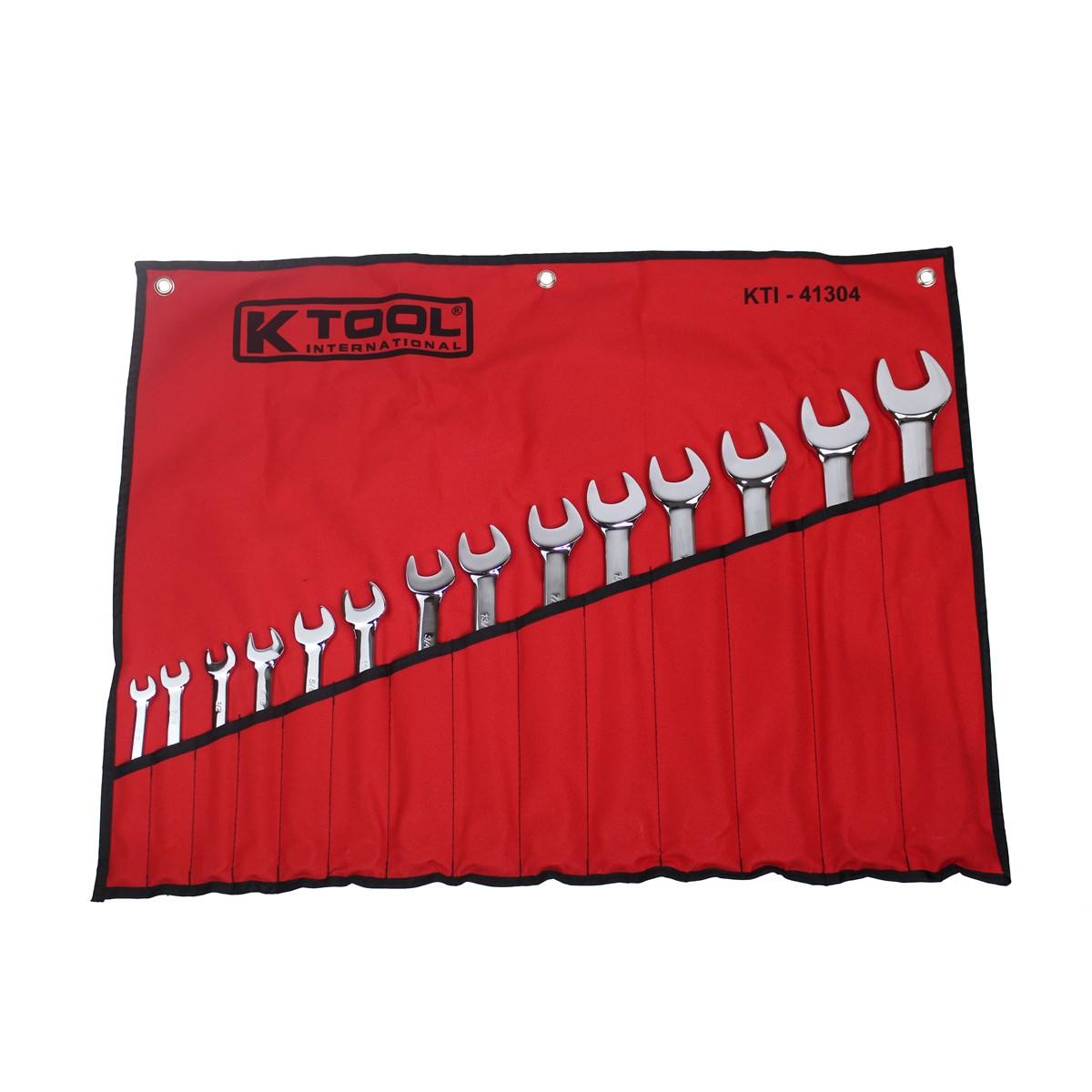 K Tool International Wrench Set 14 Piece Hi Polish with Bag