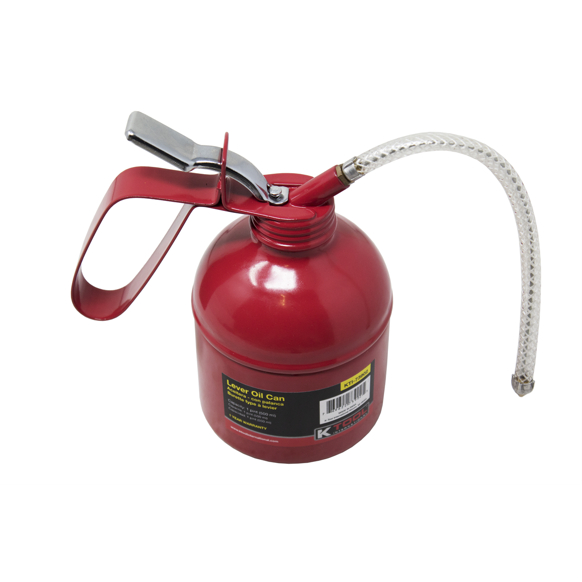K Tool International Oil Can Lever w/Flex Spout 1 Pint