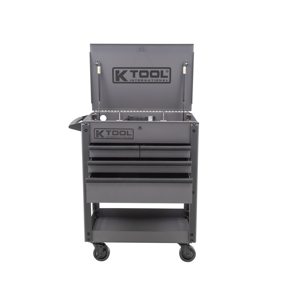 K Tool International Service Cart 35 Inch Premium 4 Drawer 500 Pound (Matte Gray)