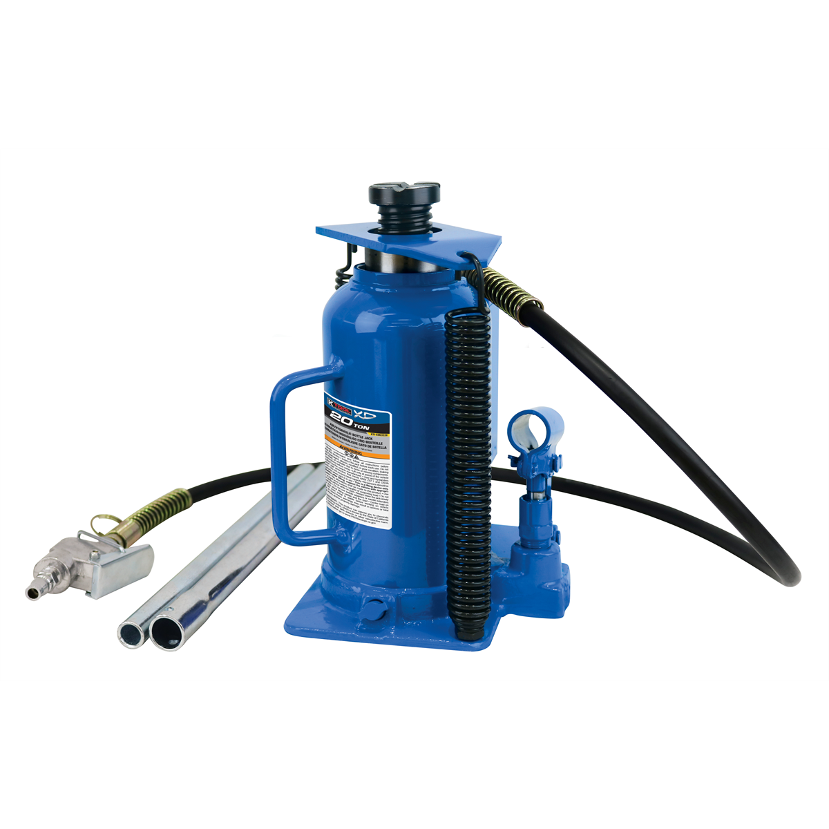 K Tool International Bottle Jack 20 Ton Air/Hydraulic (Welded)