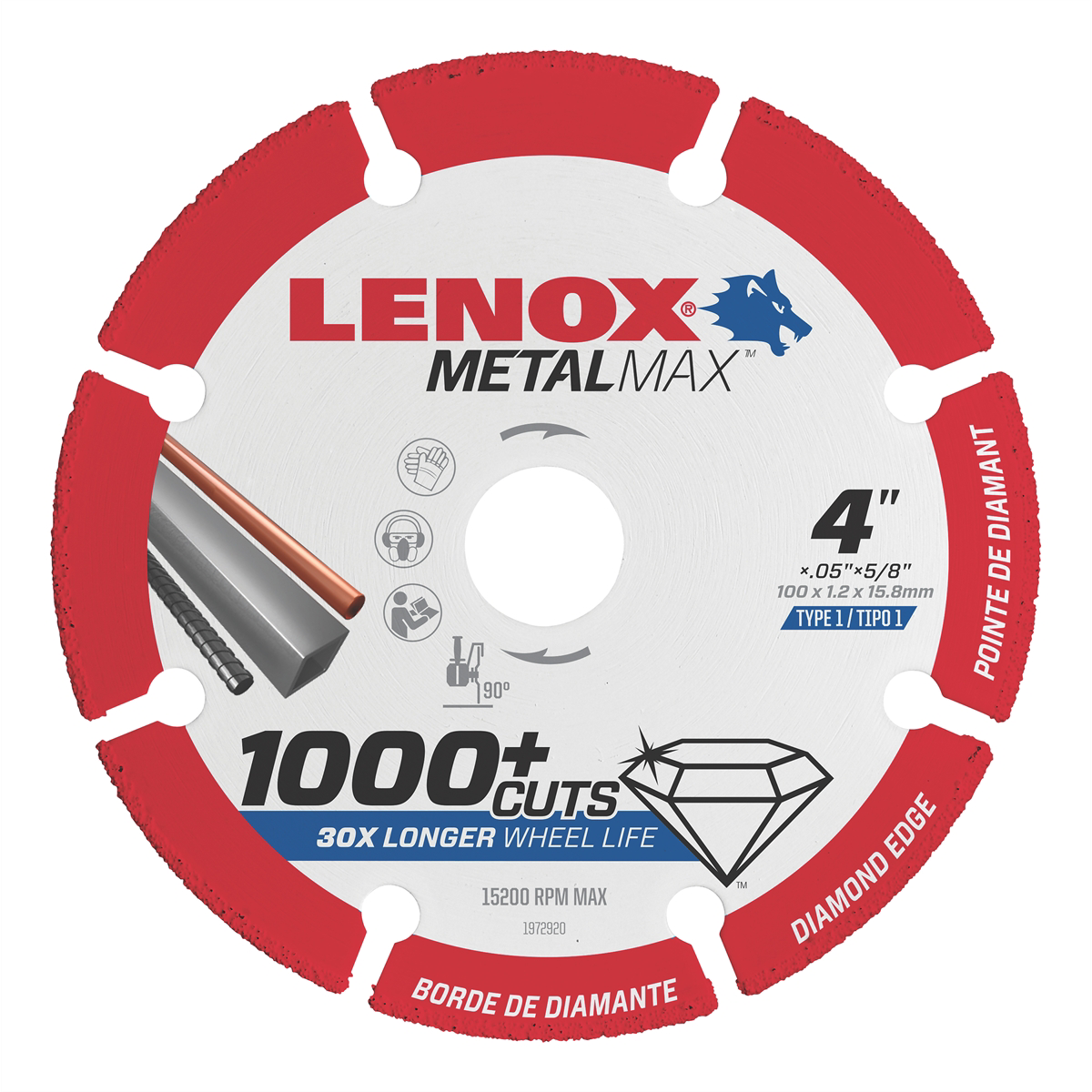 Lenox Tools LENOX DIAM CUTOFF WHEEL AG 4.5" X 7/8"