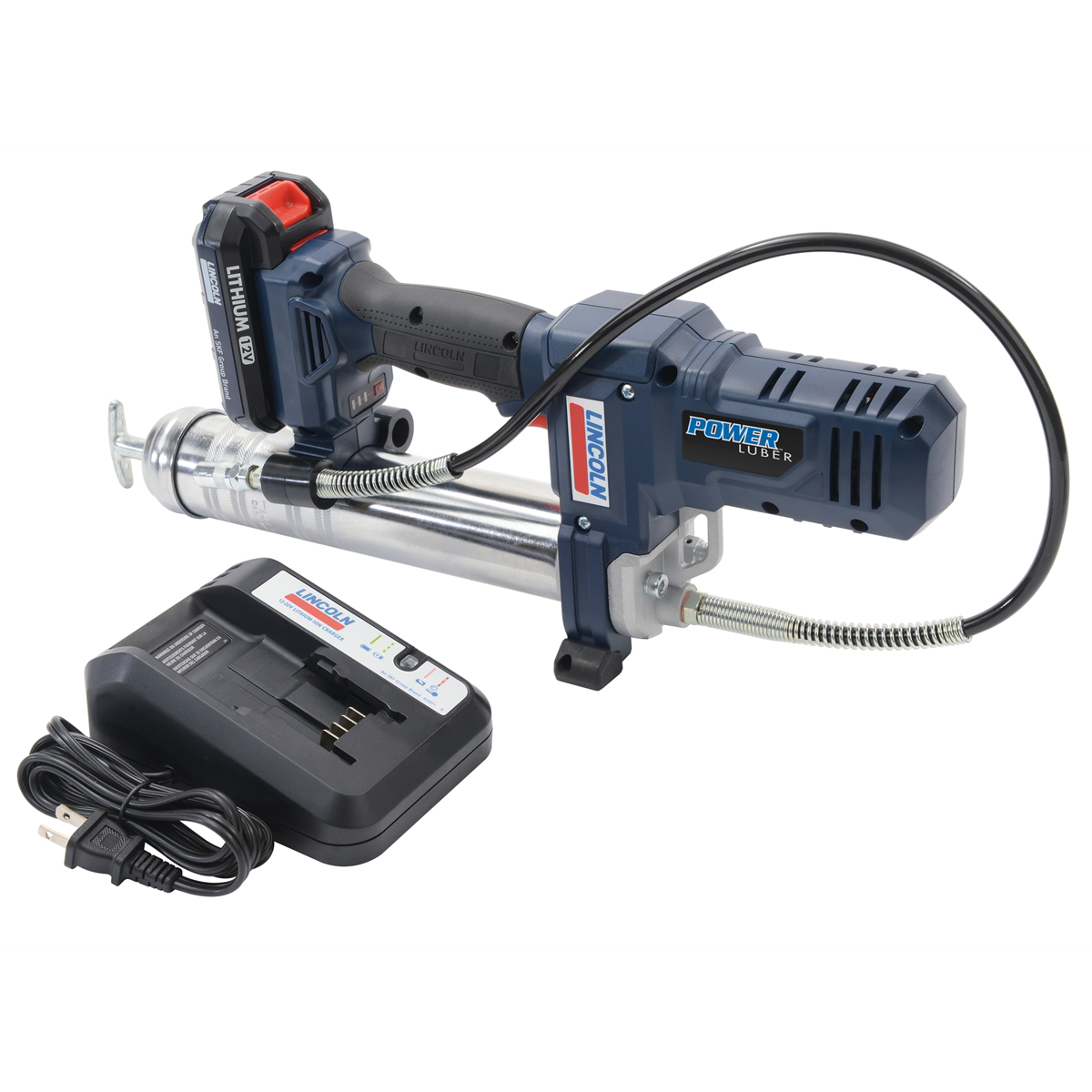 Lincoln Lubrication PowerLuber Battery Powered 12 Volt Lithium Ion Cordless Grease Gun