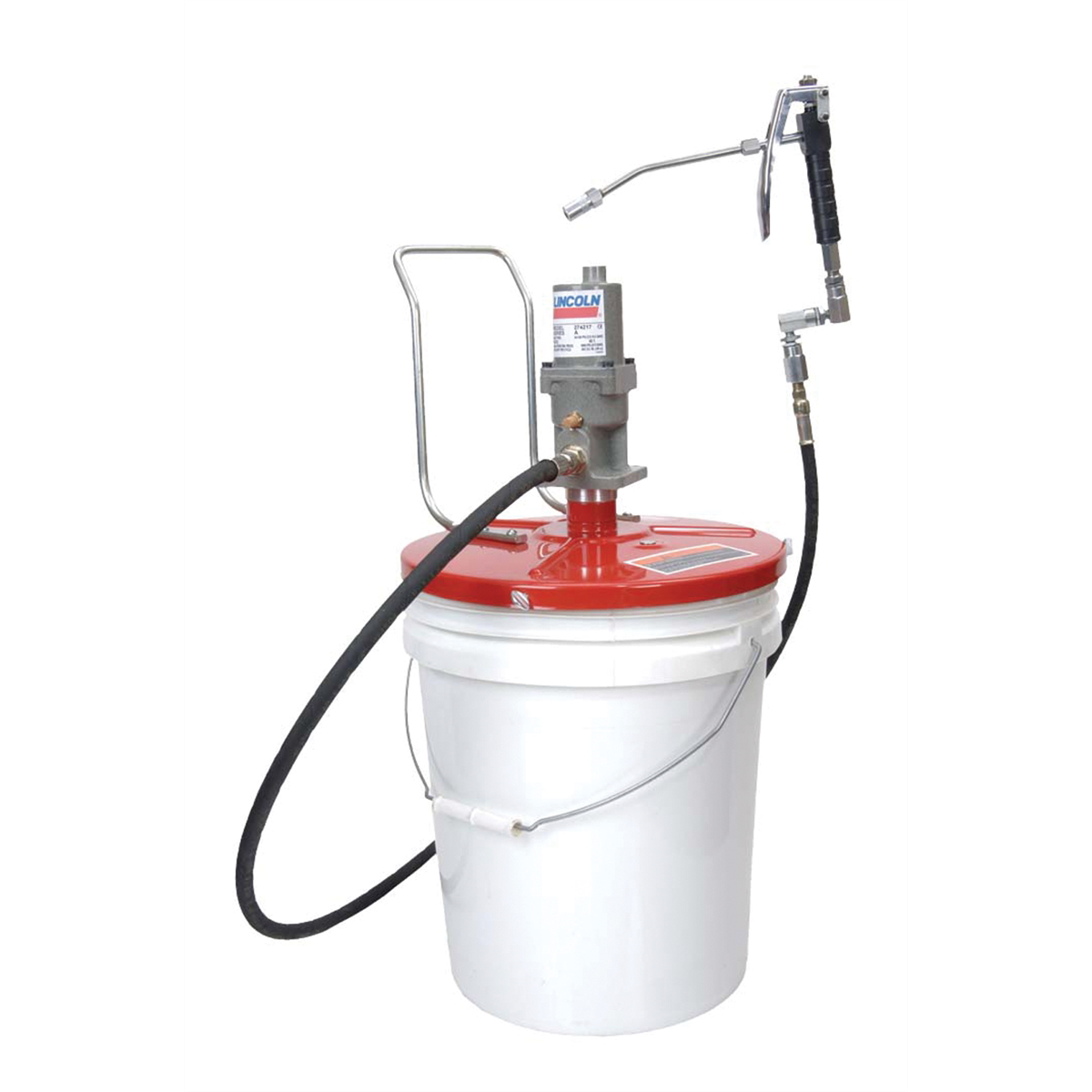 Lincoln Lubrication Portable Pneumatic Grease Pump, Fits 25-50 lbs. Pails, 40:1 Ratio