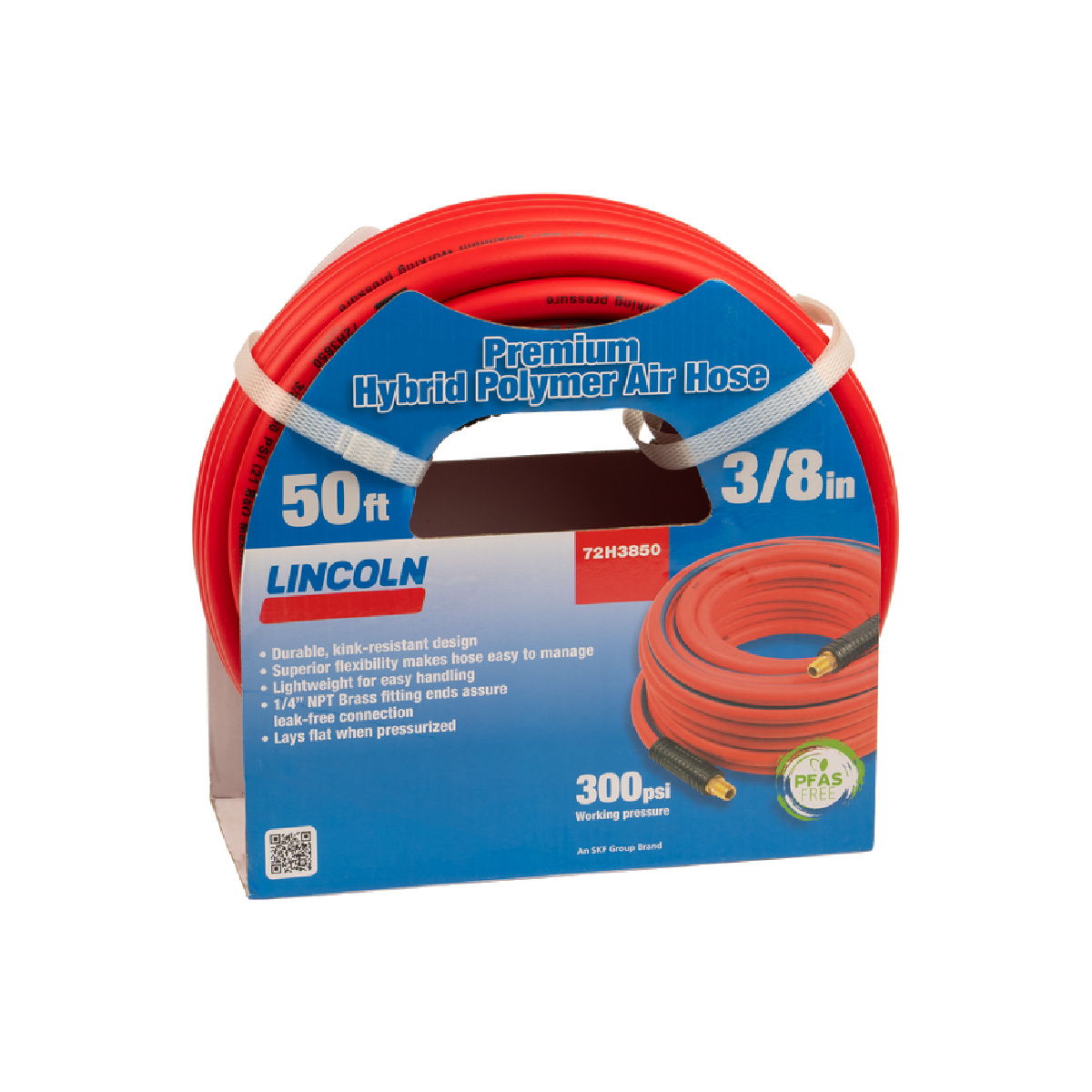 Lincoln Lubrication 72N3850 50 foot 3/8 in premium nitrile rubber air/water hose?