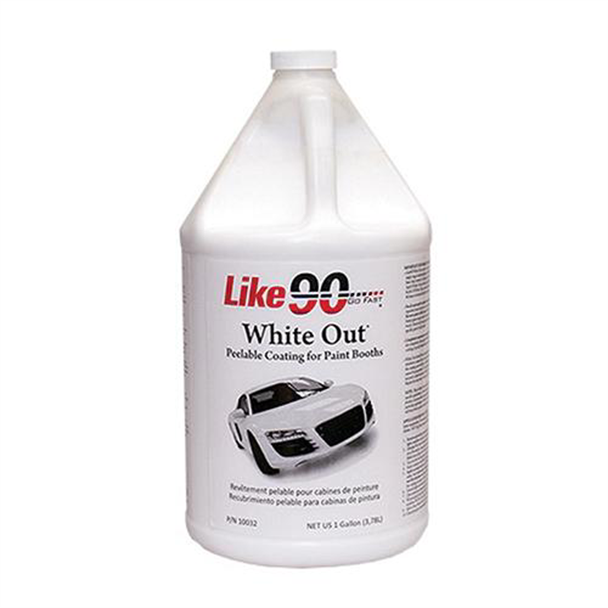 Like 90 White Out 10032 Peelable Booth Coating, 1 gal Can, 150 sq-ft/gal Coverage, White