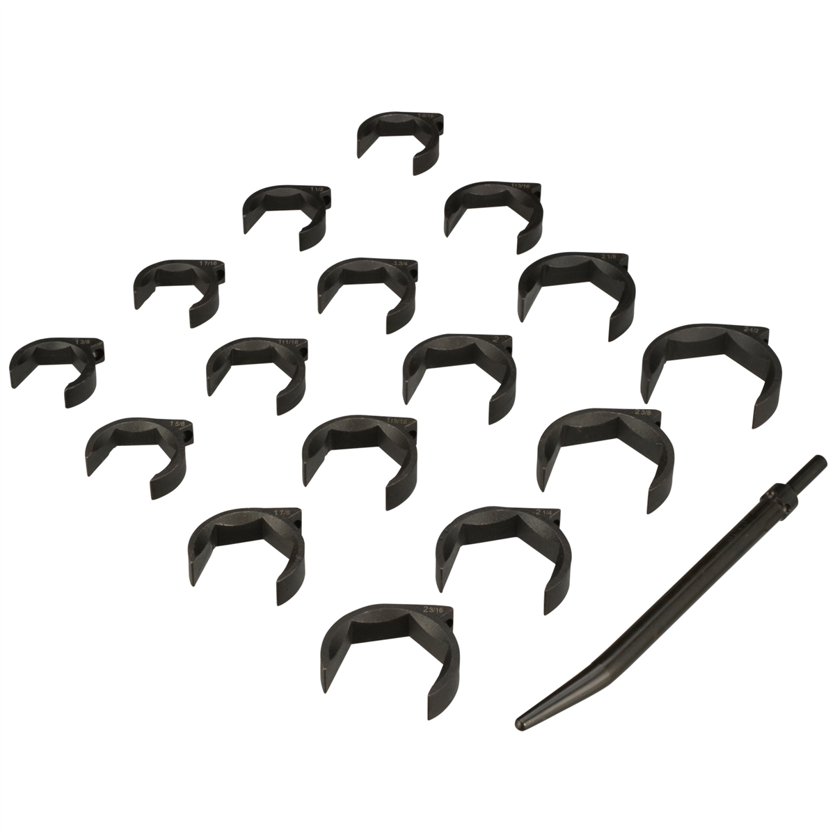 Milton Industries LTI Tool By MIlton 16-Piece SAE SHOCKIT Crows Foot Set - Heavy Duty Industrial / Hydraulic Fitting