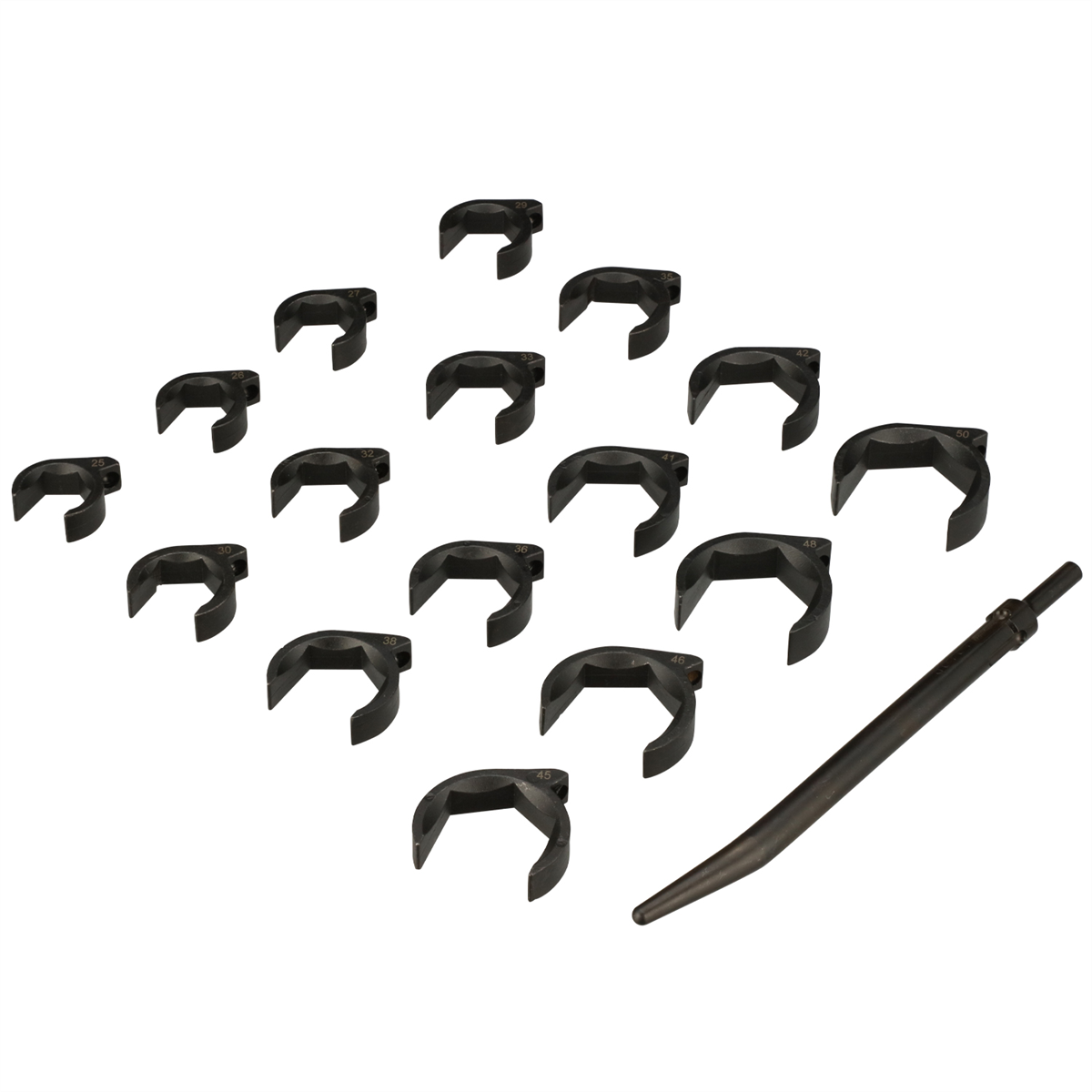 Milton Industries LTI Tool By MIlton 16-Piece Metric SHOCKIT Crows Foot Set - Heavy Duty Industrial/Hydraulic Fittings