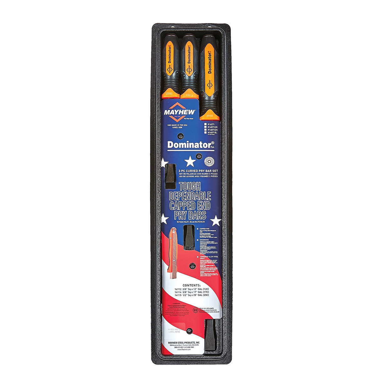 Mayhew 3PC Curved Pry Bar Set Orange [12/17/25]