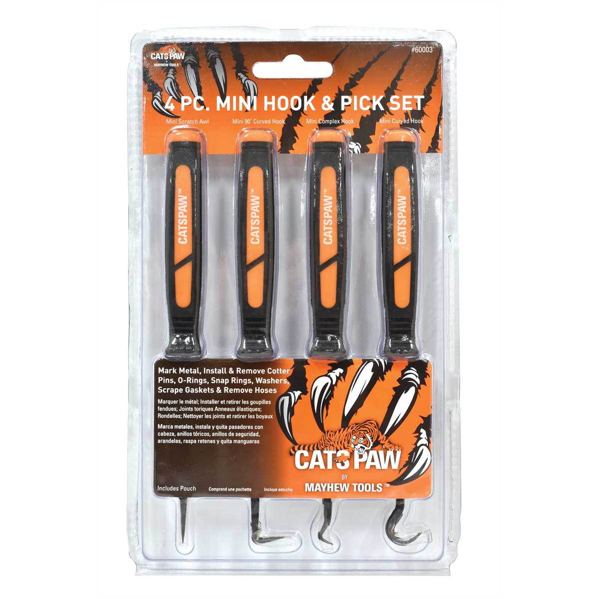 Mayhew 4PC Mini Hook & Pick Set Display