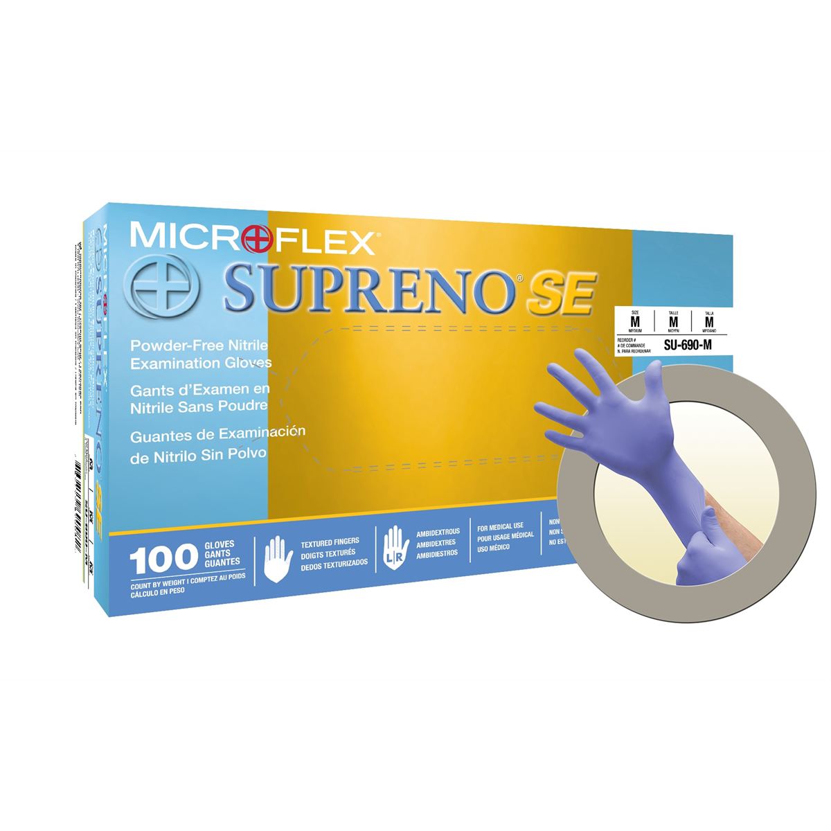 Microflex SUPRENO SE SU-690 NITRILE GLOVES XL