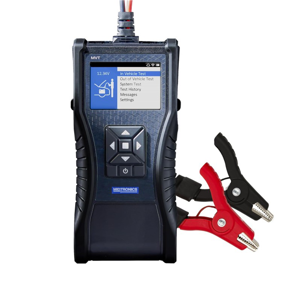 Midtronics Battery and Electrical System Analyzer- MDX-AI- Integrated Printer- 30 foot Cable with Powersport Clamp Set