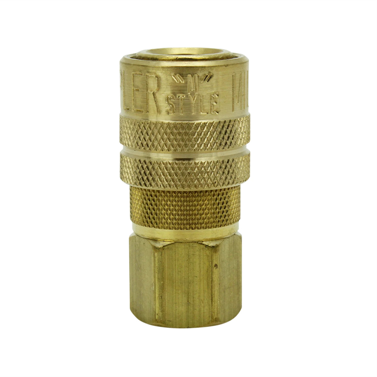 Milton Industries Industrial Coupler 1/4" NPT Female Brass Air Coupler, M-STYLE® Quick Connect Air Coupler, S-715