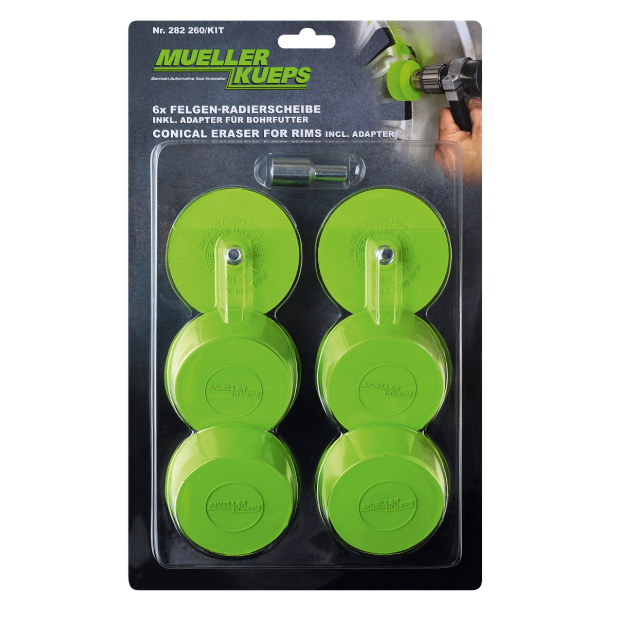Mueller - Kueps Conical Eraser for Rims incl. Adapter