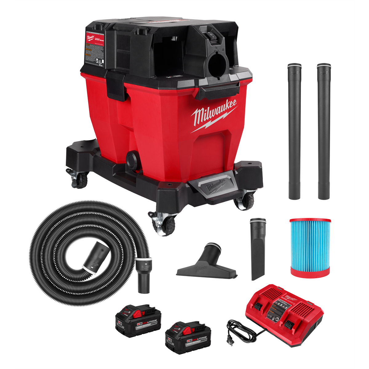 Milwaukee Tool M18 FUEL 9 Gallon Dual-Battery Wet/Dry Vacuum Kit