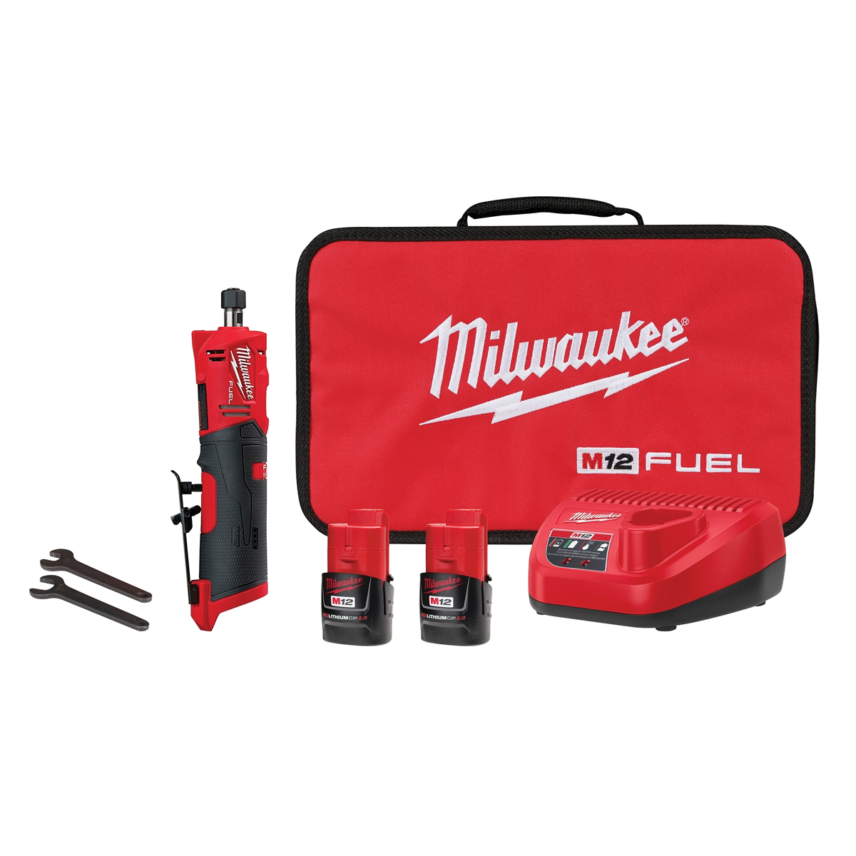 Milwaukee Tool M12 FUEL 1/4" Straight Die Grinder Kit