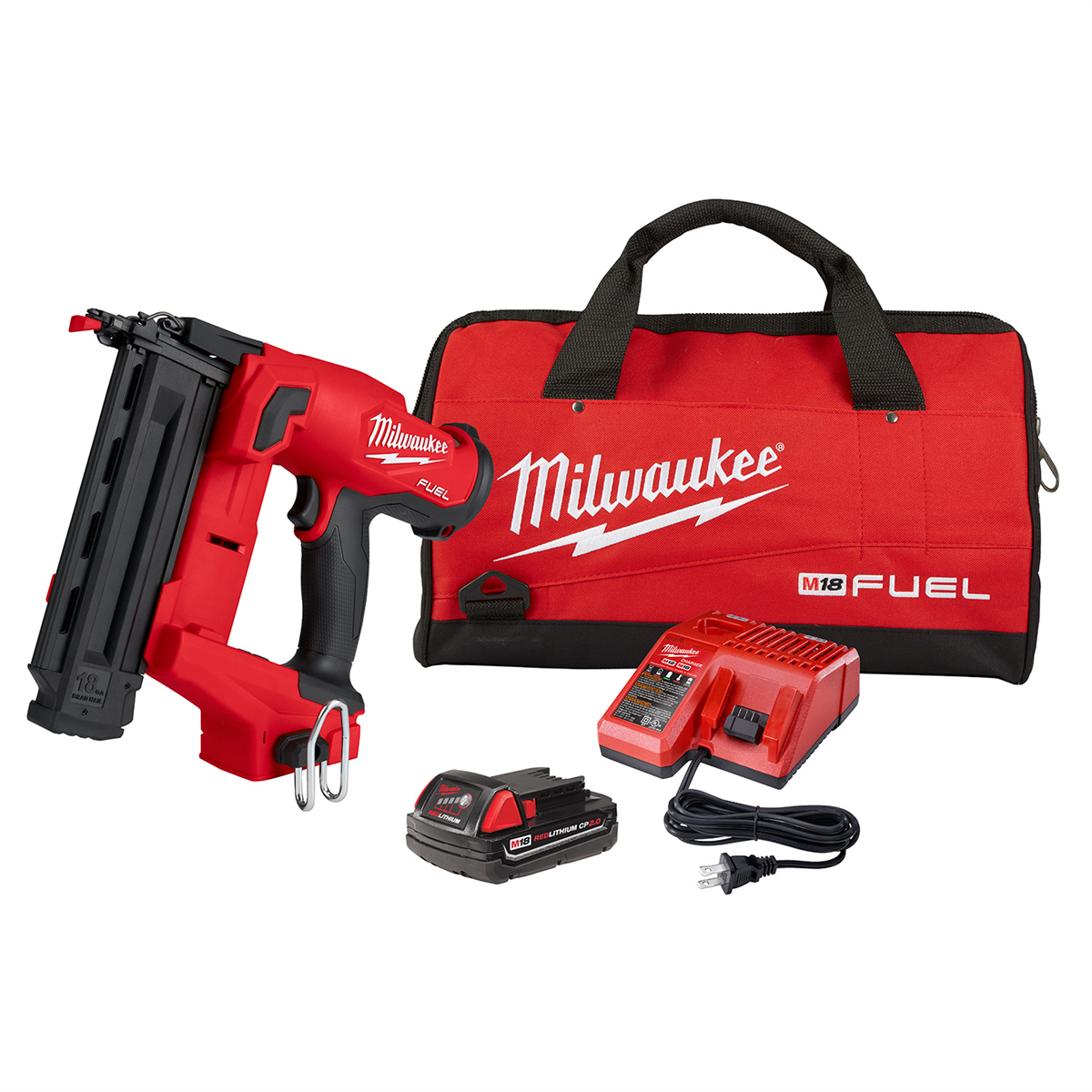 Milwaukee Tool M18 FUEL 18 Gauge Brad Nailer Kit