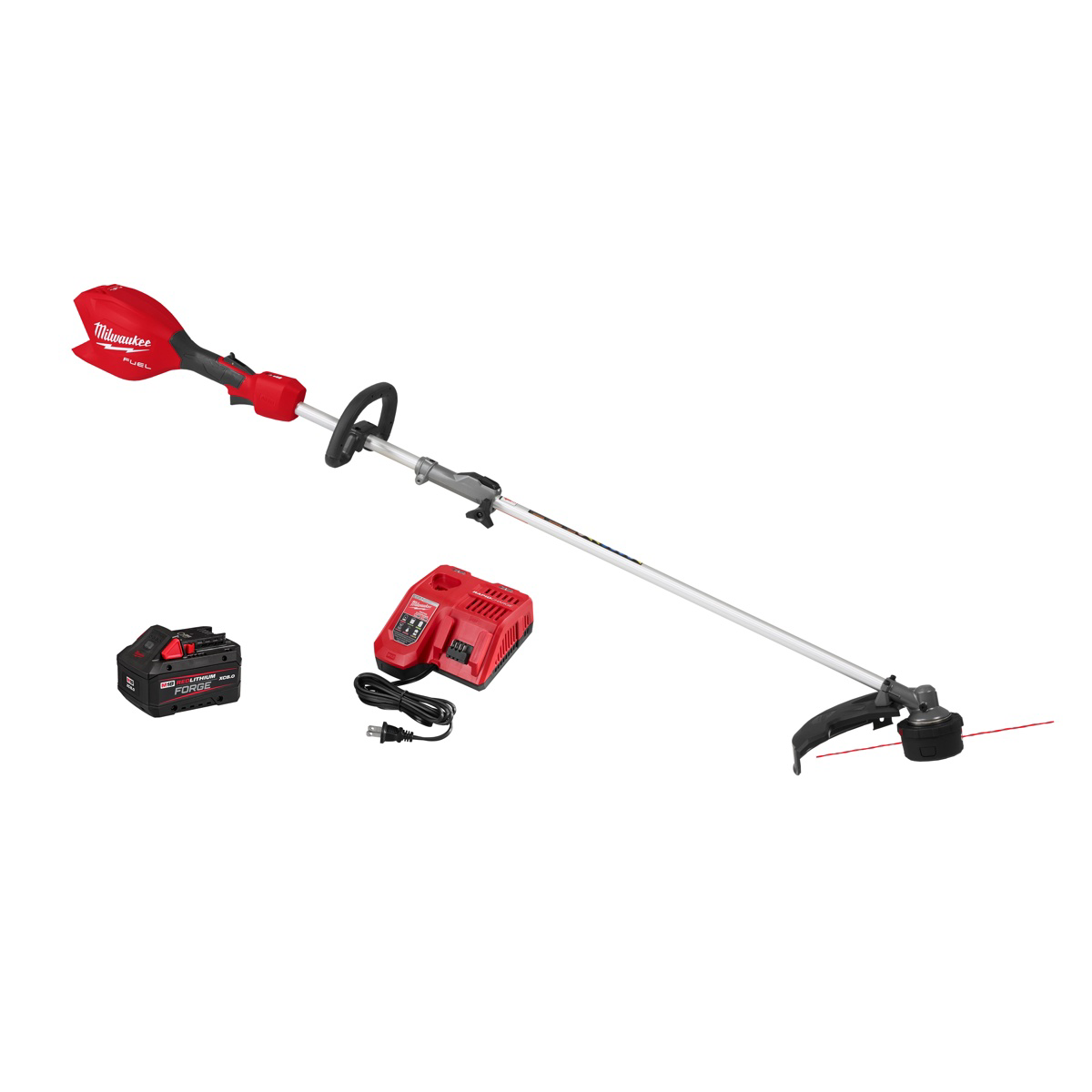 Milwaukee Tool M18 FUEL 18V 16 inch Brushless Cordless Battery Powered String Trimmer with QUIK-LOK Attachment Capability and 8.0 AH Battery