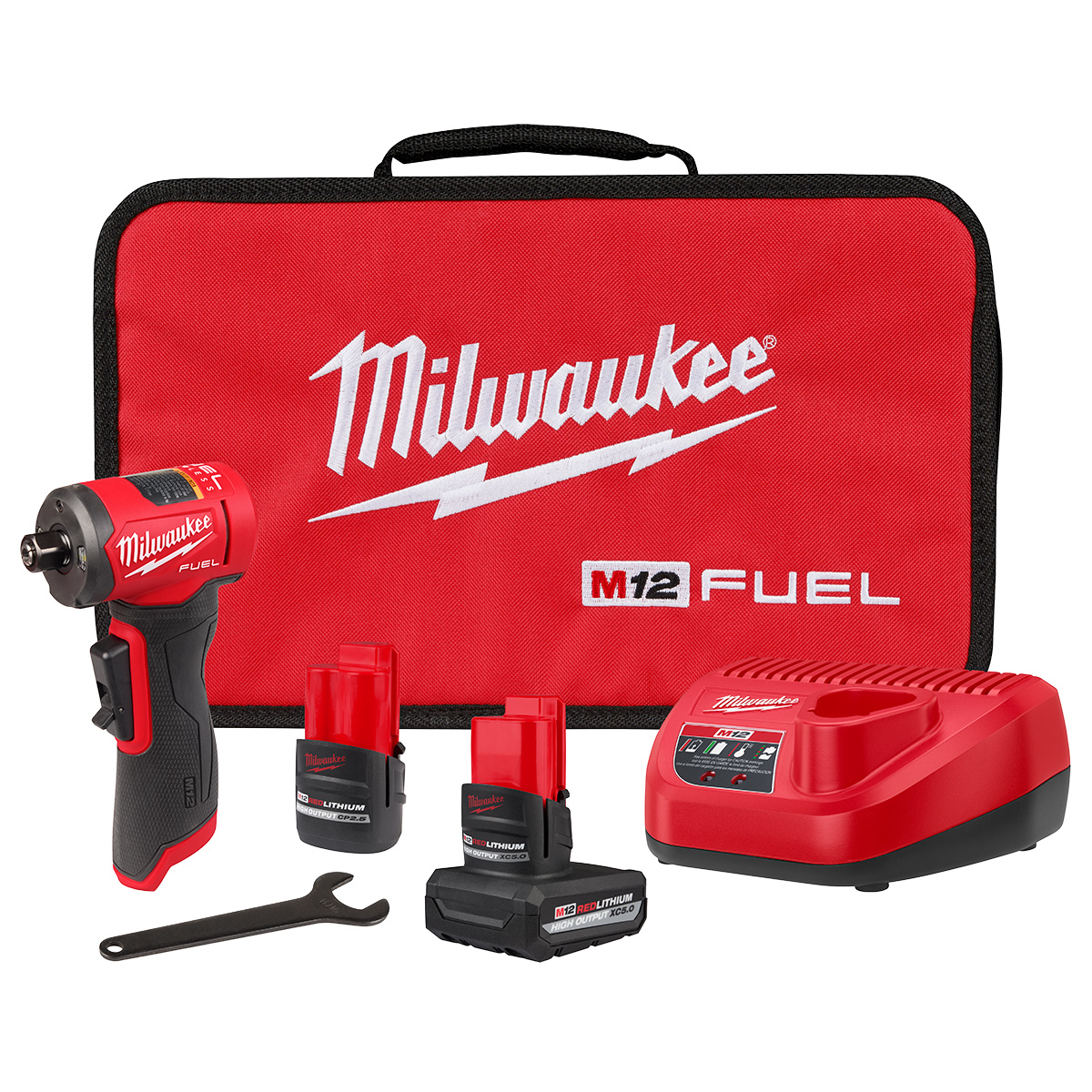 Milwaukee Tool M12 FUEL 1/4 Inch Right Angle Die Grinder 2 Battery Kit